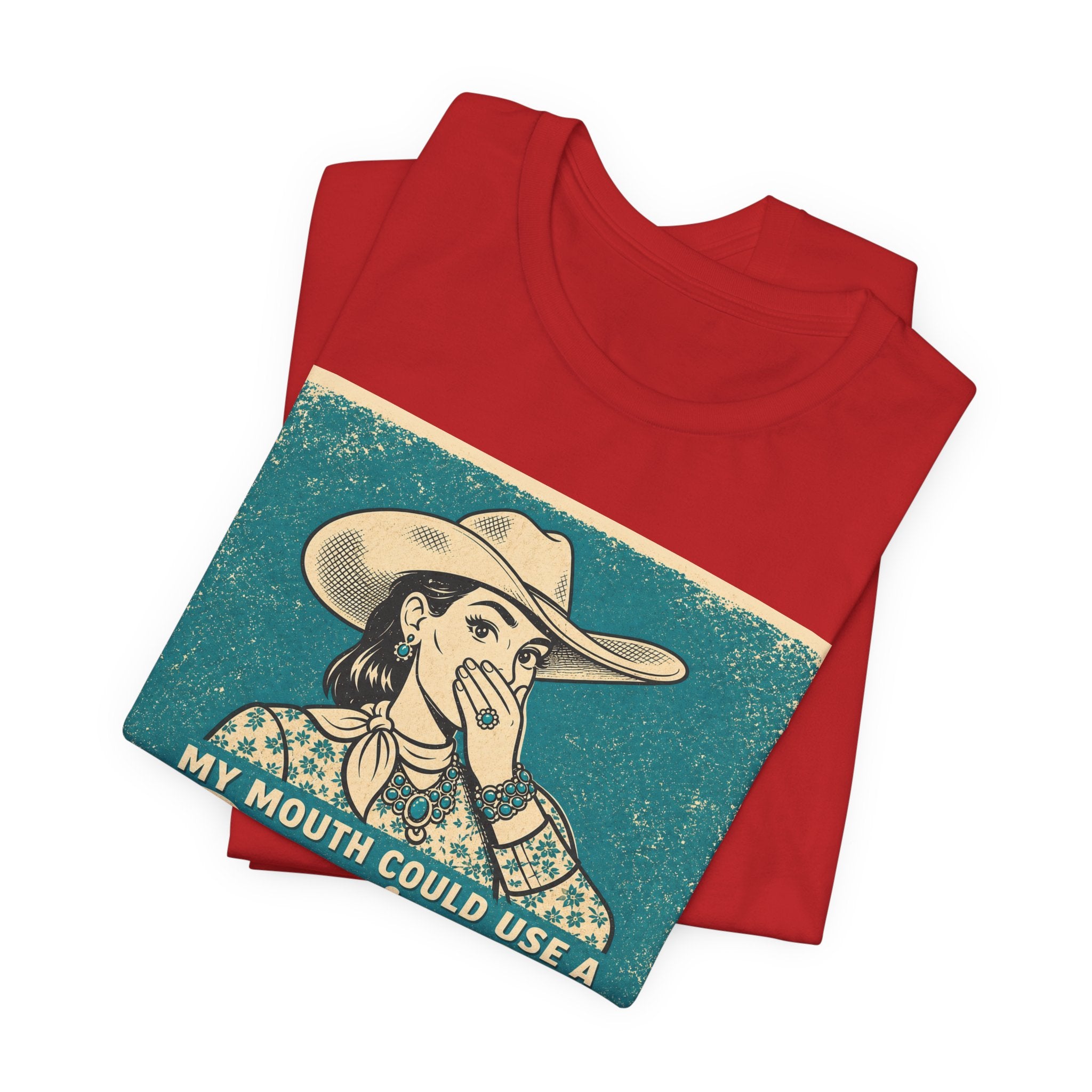 Running W Vintage Cowboy T-Shirt — "My Mouth Could Use a Running W" Funny Western Tee