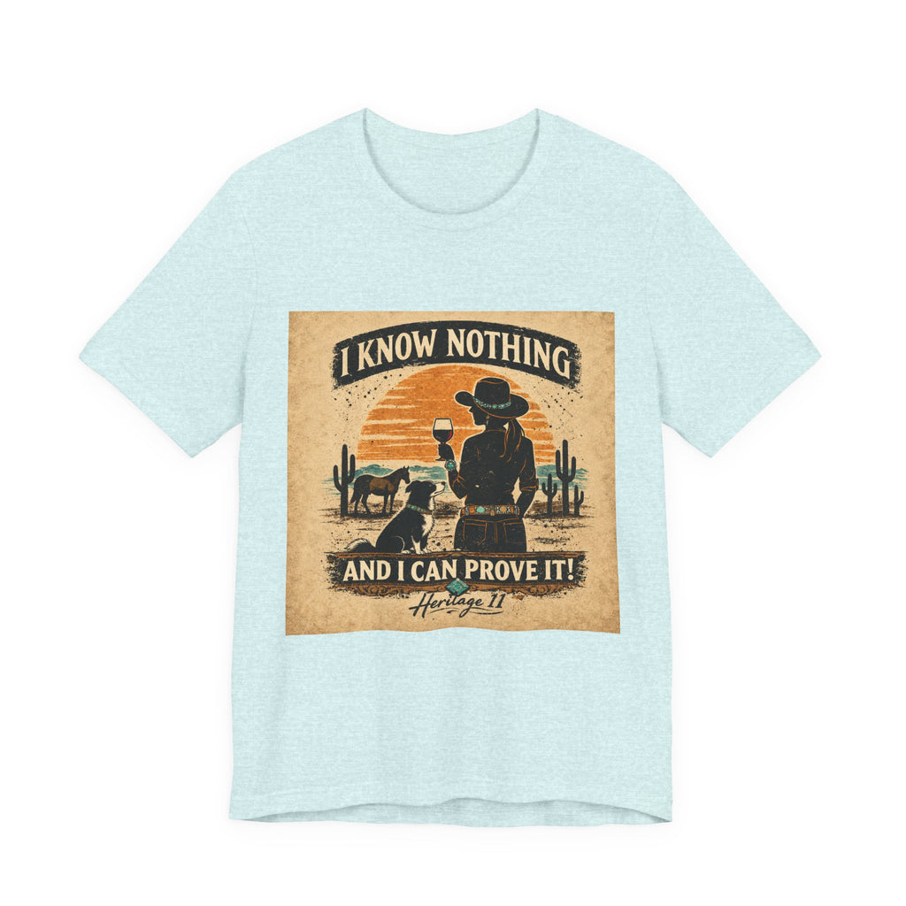 I Know Nothing Cowboy Tee — Vintage Western Graphic T-Shirt