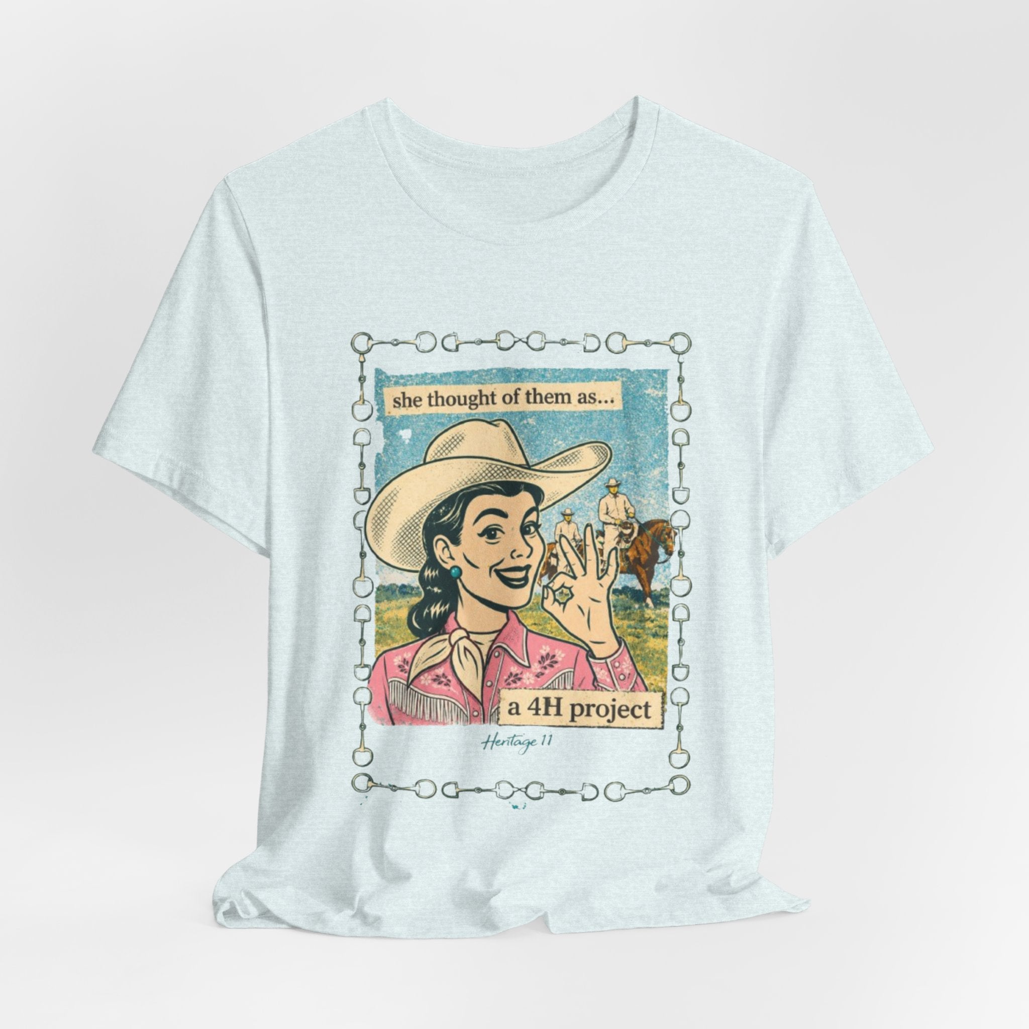 Cowgirl Retro Tee — "She Thought of Them As… a 4-H Project"