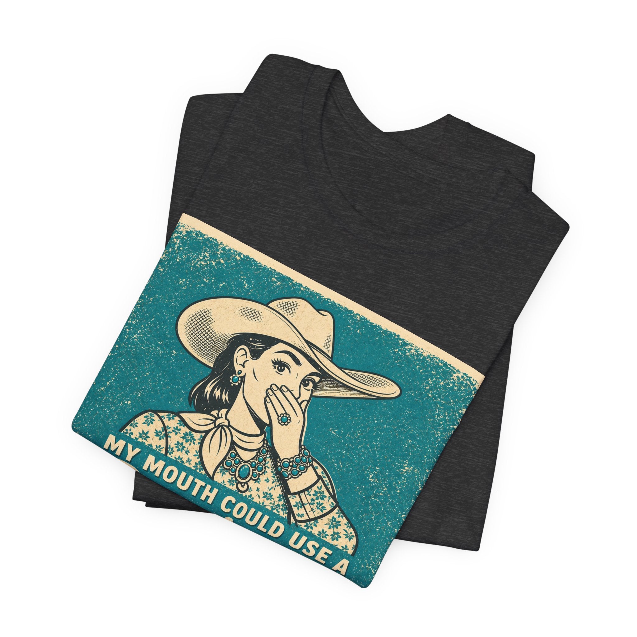 Running W Vintage Cowboy T-Shirt — "My Mouth Could Use a Running W" Funny Western Tee