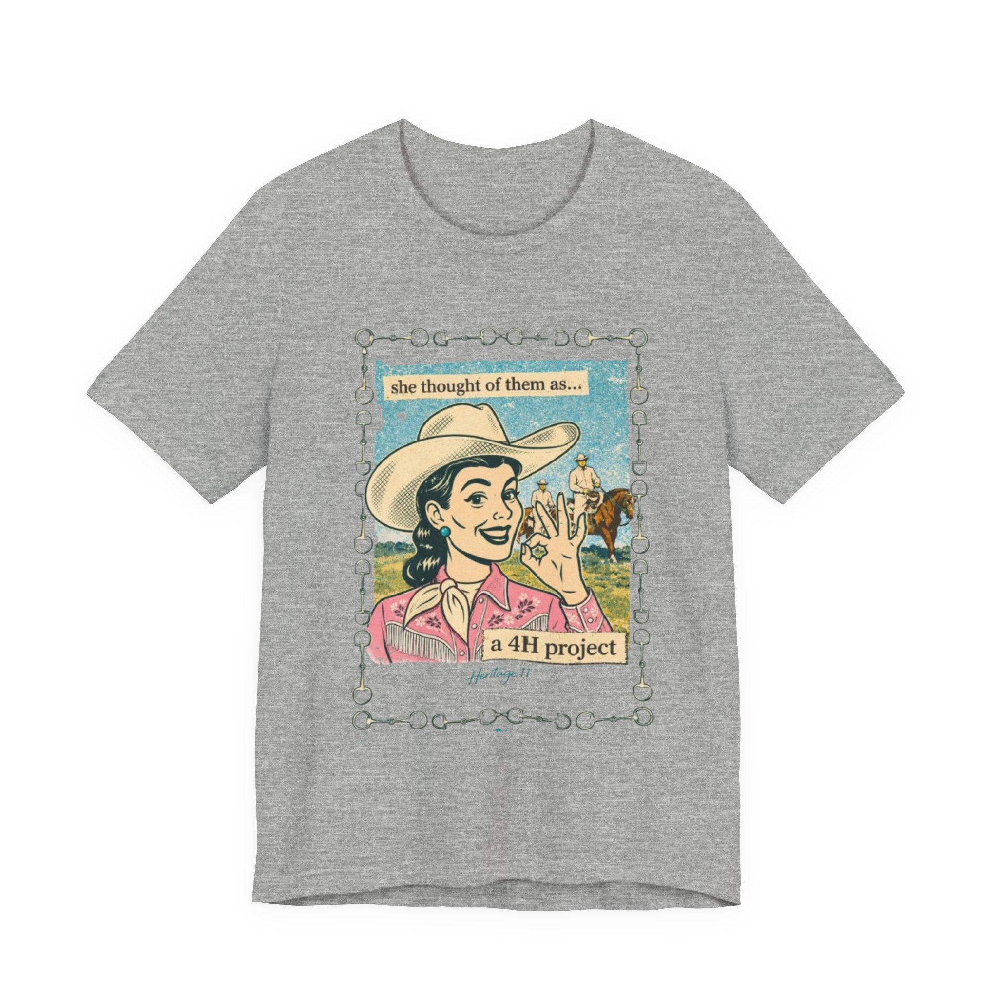 Cowgirl Retro Tee — "She Thought of Them As… a 4-H Project"