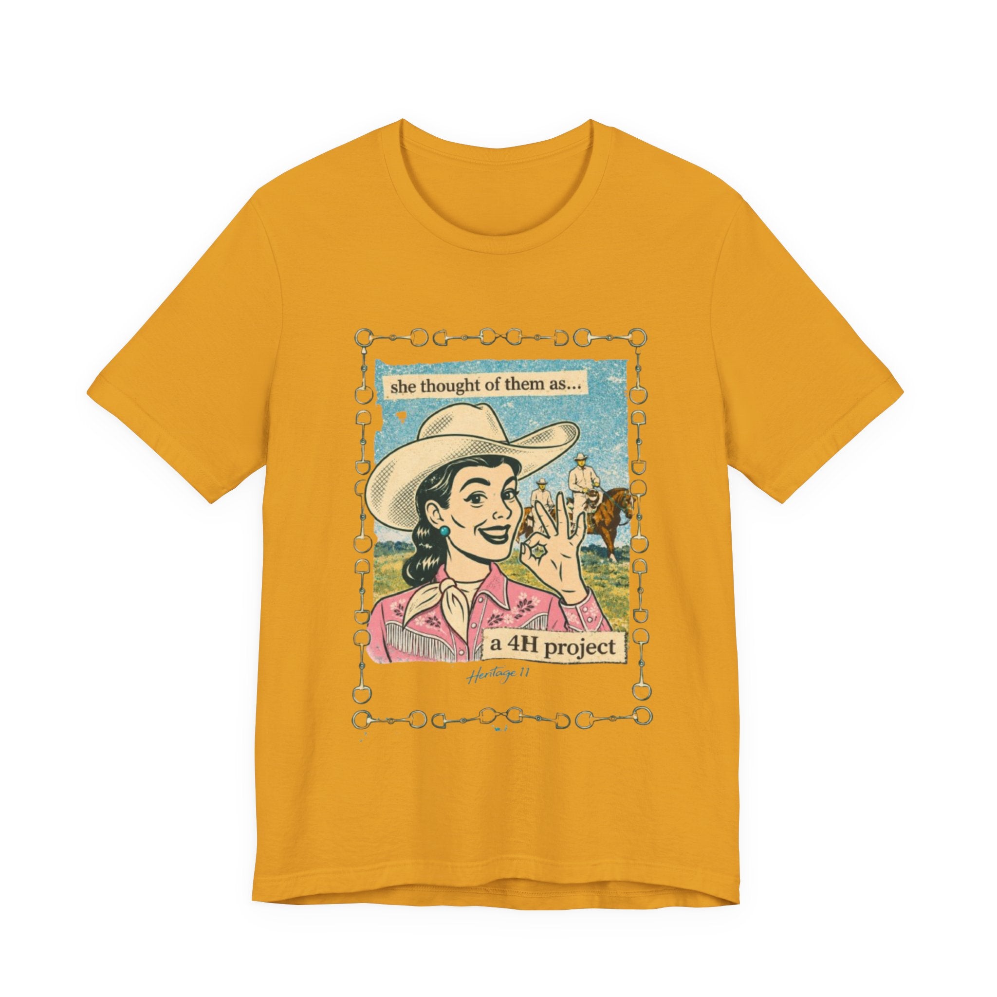 Cowgirl Retro Tee — "She Thought of Them As… a 4-H Project"