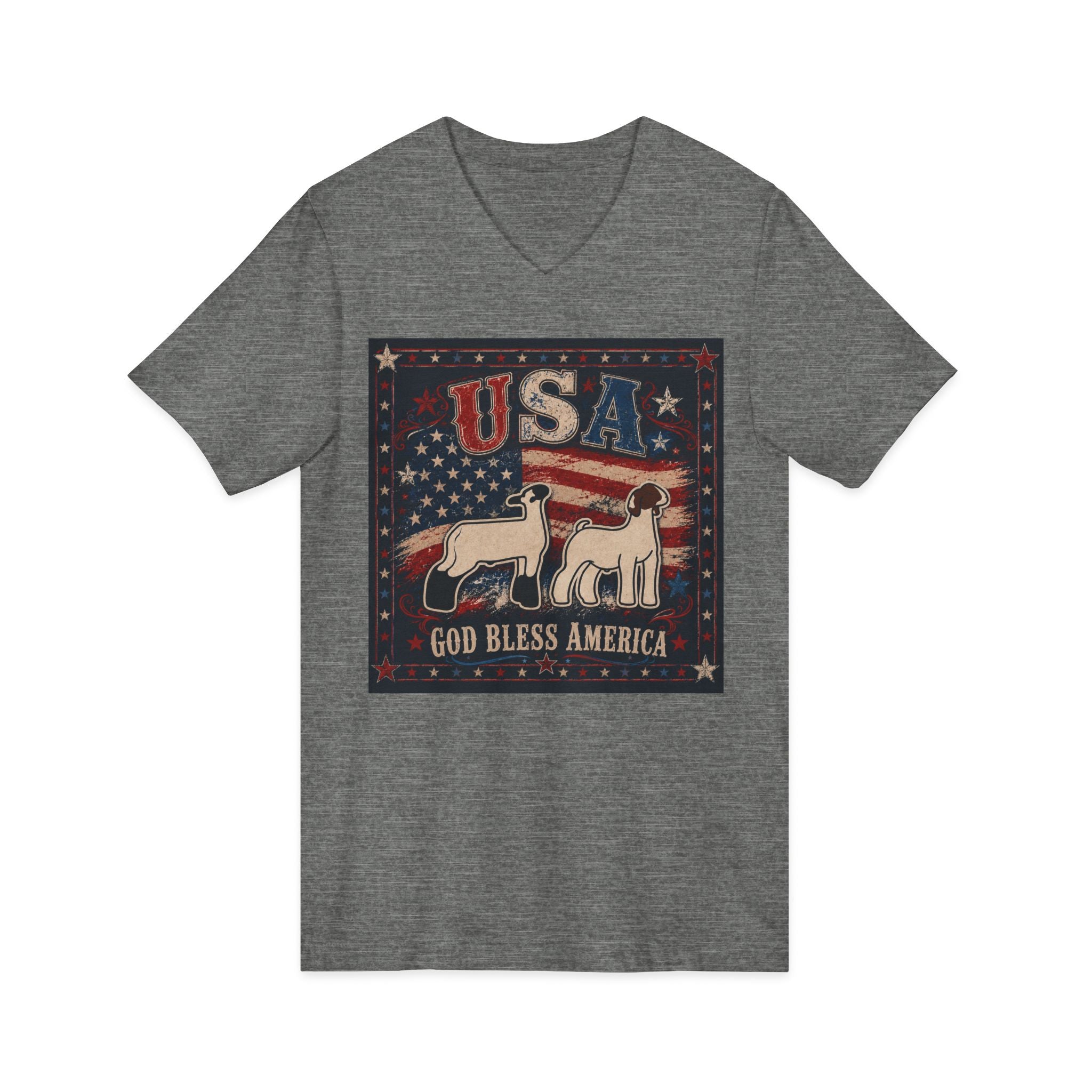 Unisex Jersey Short Sleeve V-Neck Tee