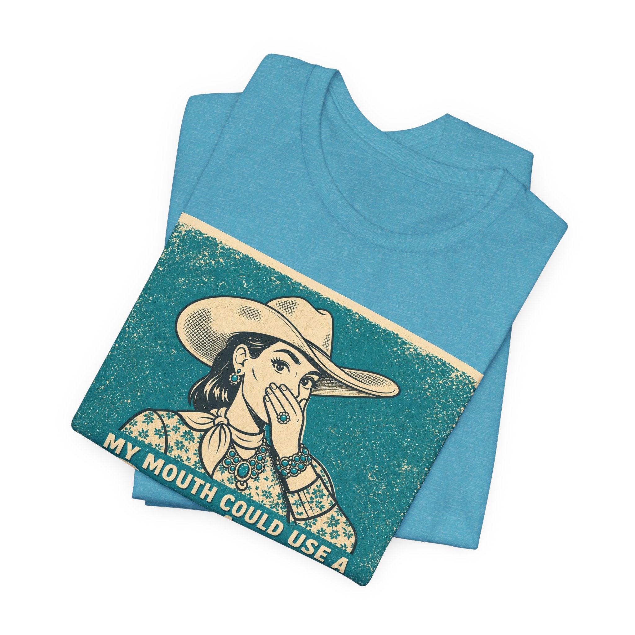 Running W Vintage Cowboy T-Shirt — "My Mouth Could Use a Running W" Funny Western Tee