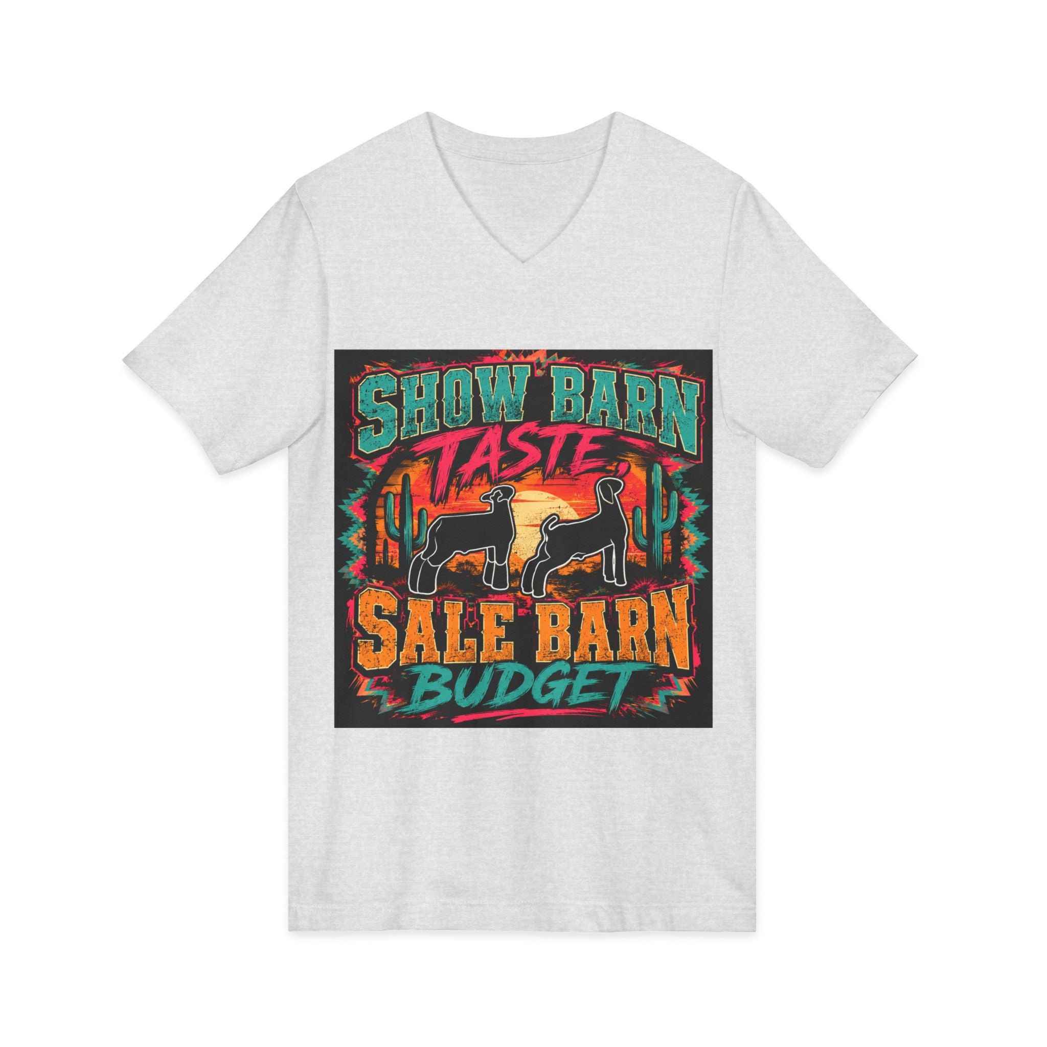 Unisex Jersey Short Sleeve V-Neck Tee
