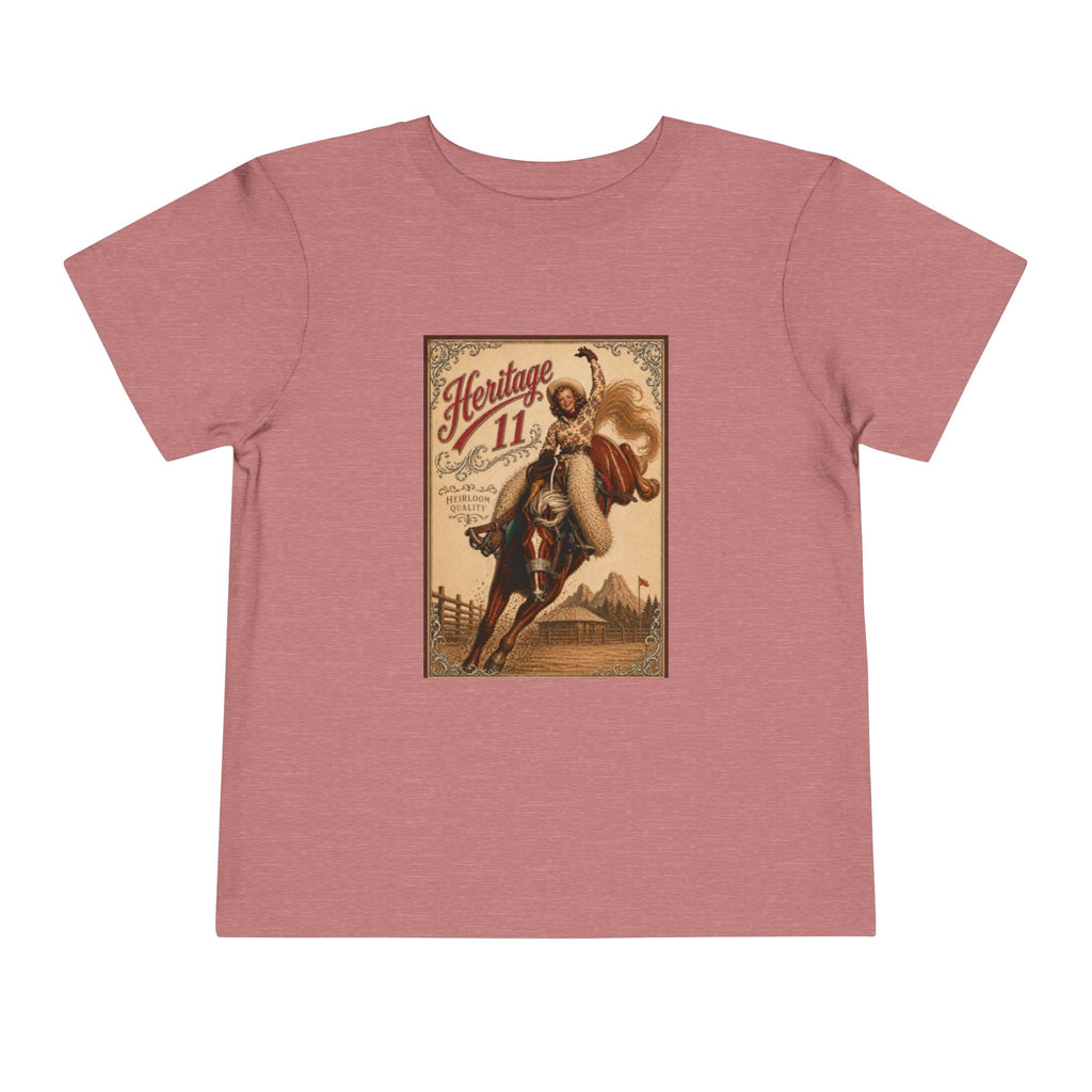 Toddler Tee — Vintage Rodeo 'Heritage 11' Bucking Horse Graphic