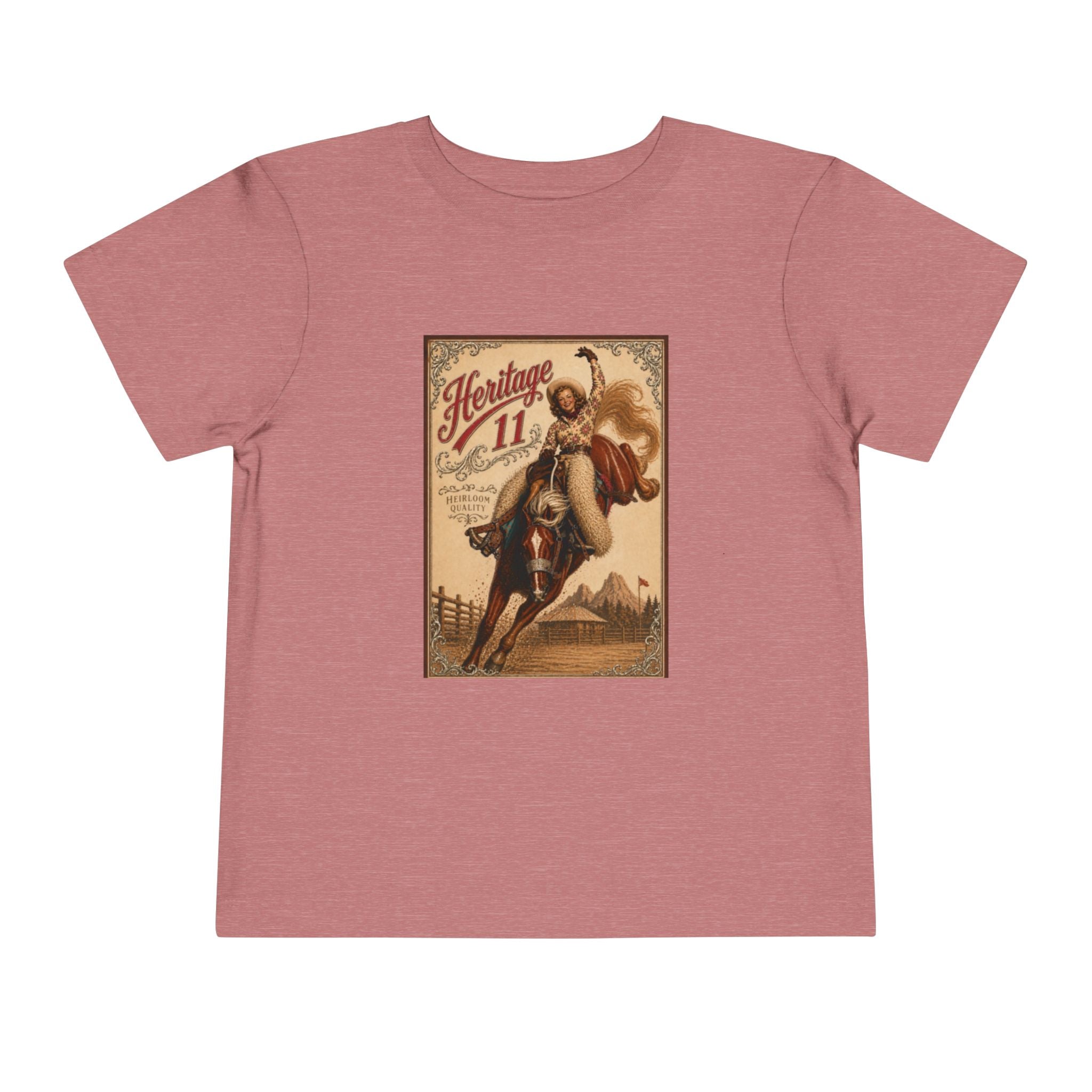 Toddler Tee — Vintage Rodeo 'Heritage 11' Bucking Horse Graphic