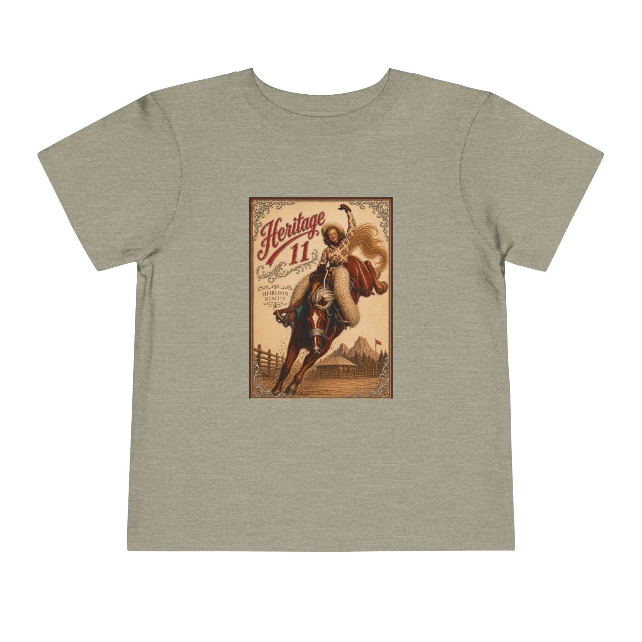 Toddler Tee — Vintage Rodeo 'Heritage 11' Bucking Horse Graphic
