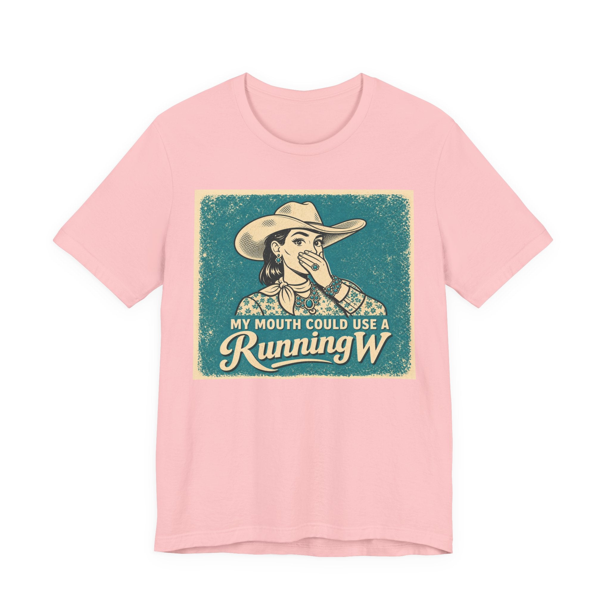 Running W Vintage Cowboy T-Shirt — "My Mouth Could Use a Running W" Funny Western Tee