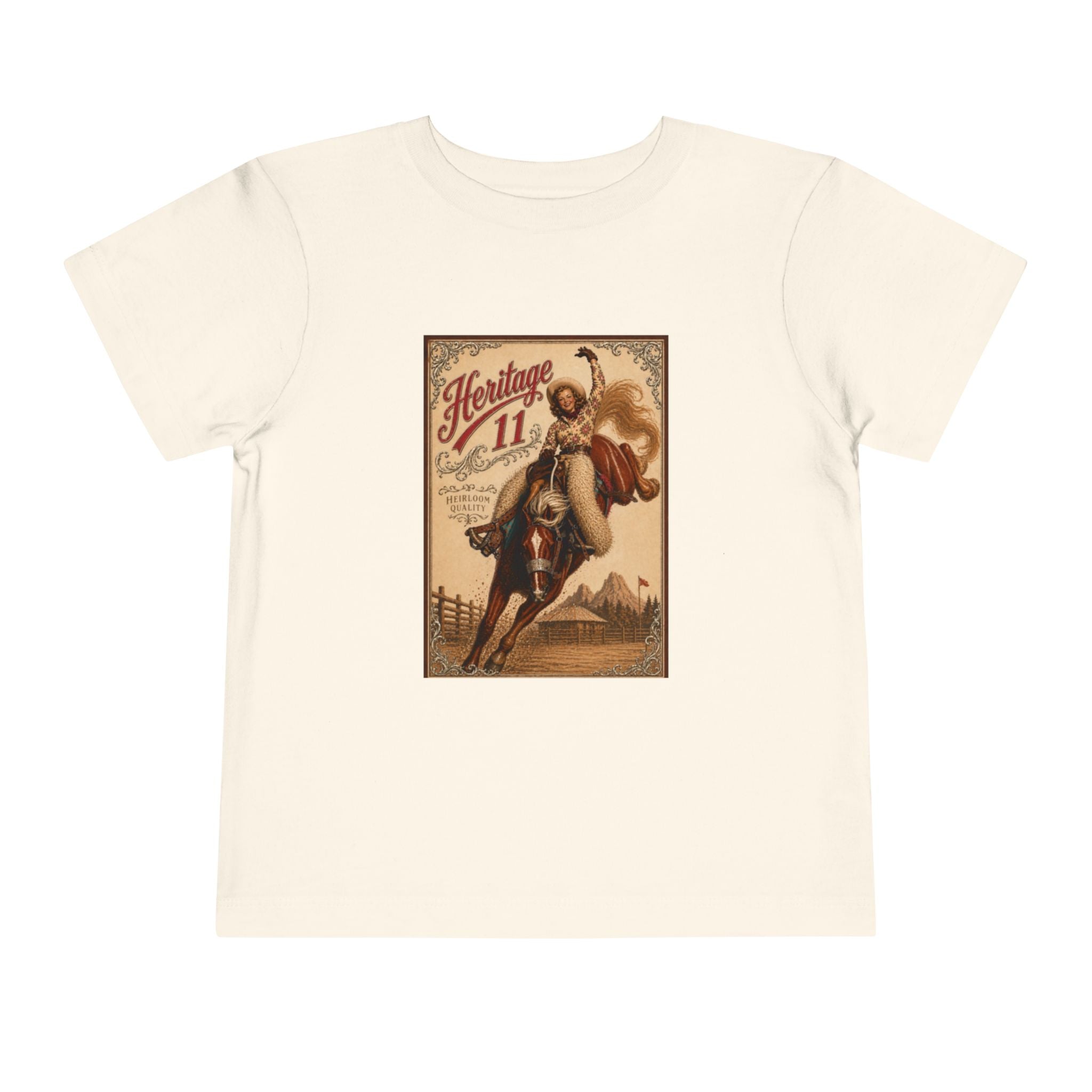 Toddler Tee — Vintage Rodeo 'Heritage 11' Bucking Horse Graphic