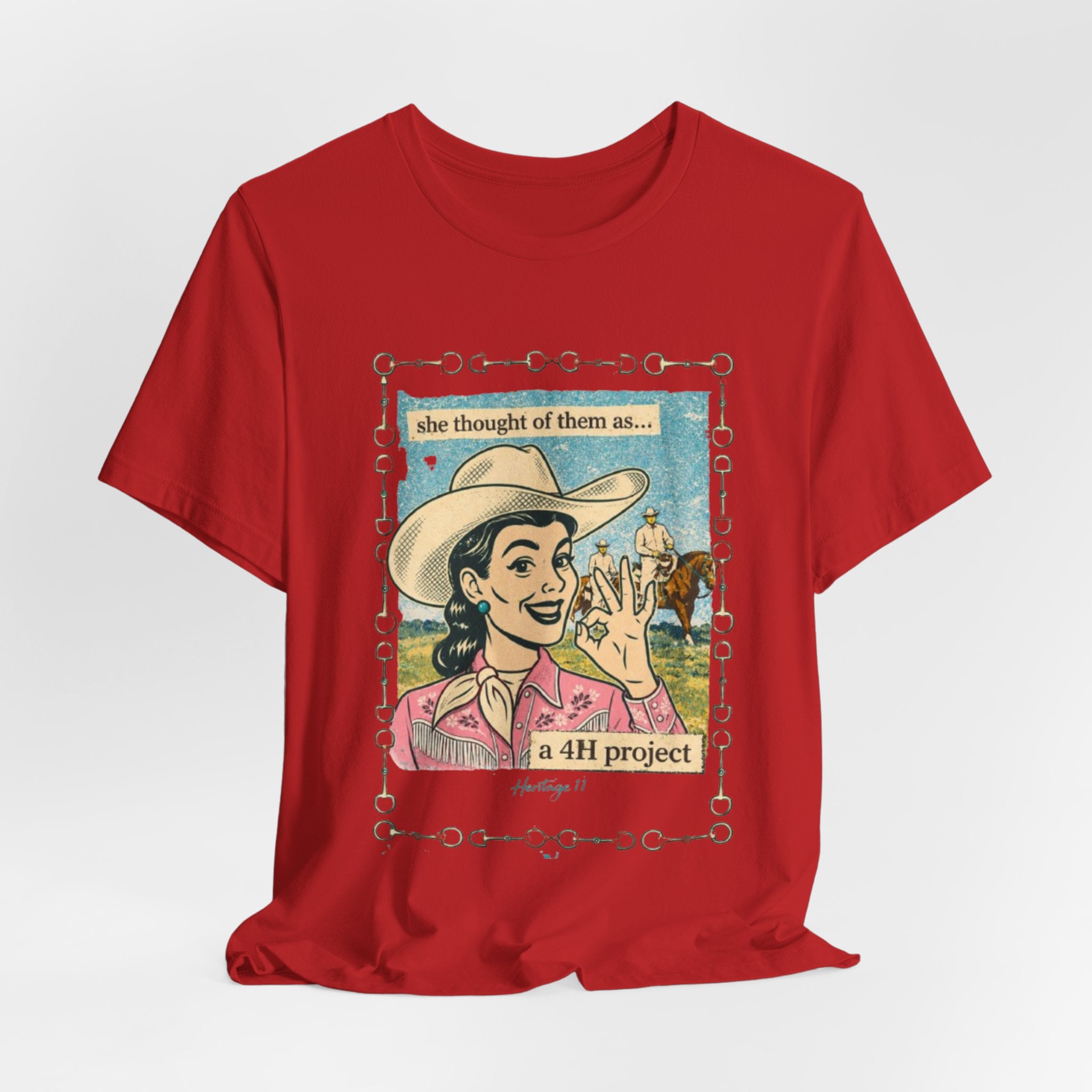 Cowgirl Retro Tee — "She Thought of Them As… a 4-H Project"