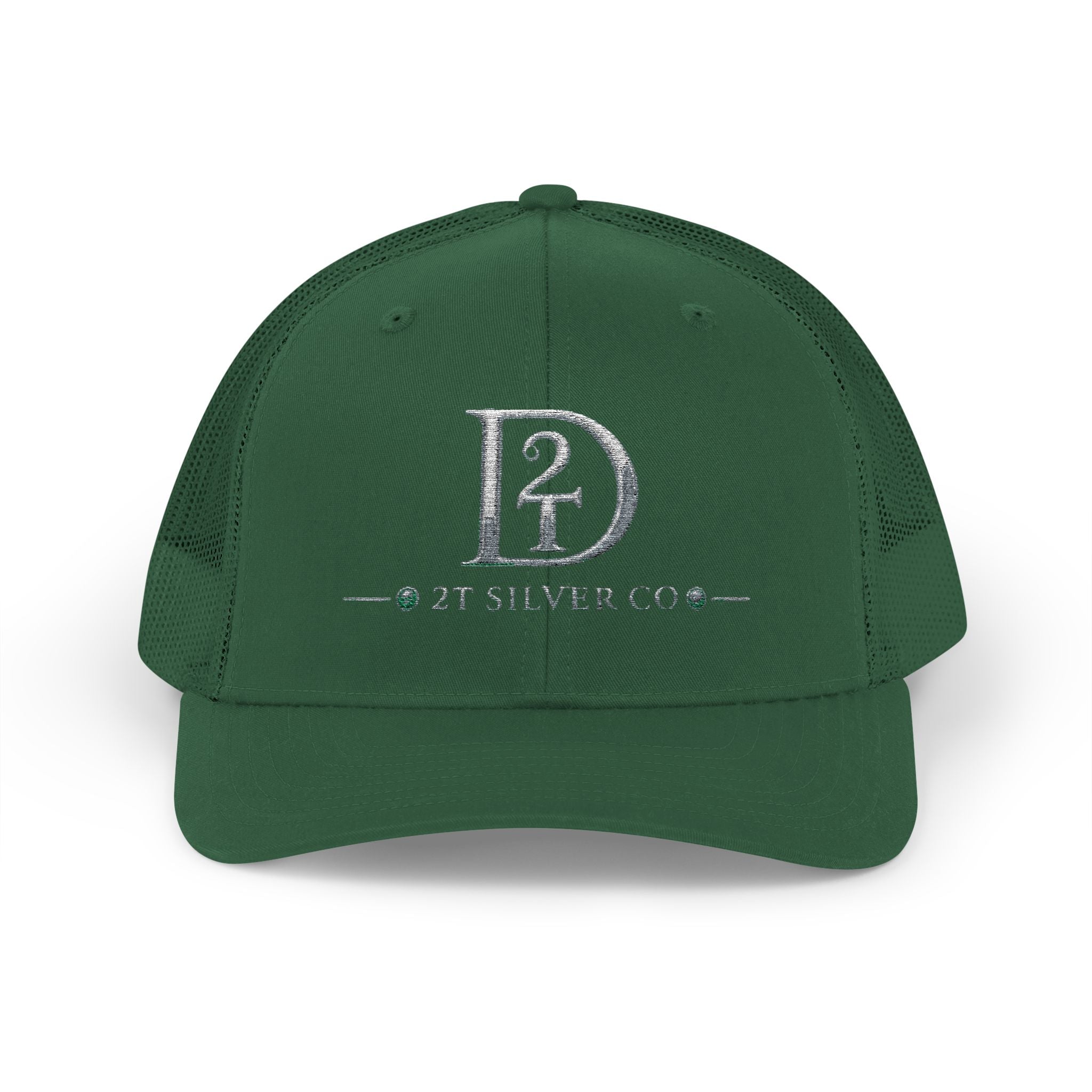 D2 Silver Co. Logo Snapback Trucker Cap — Branded Mesh Baseball Hat