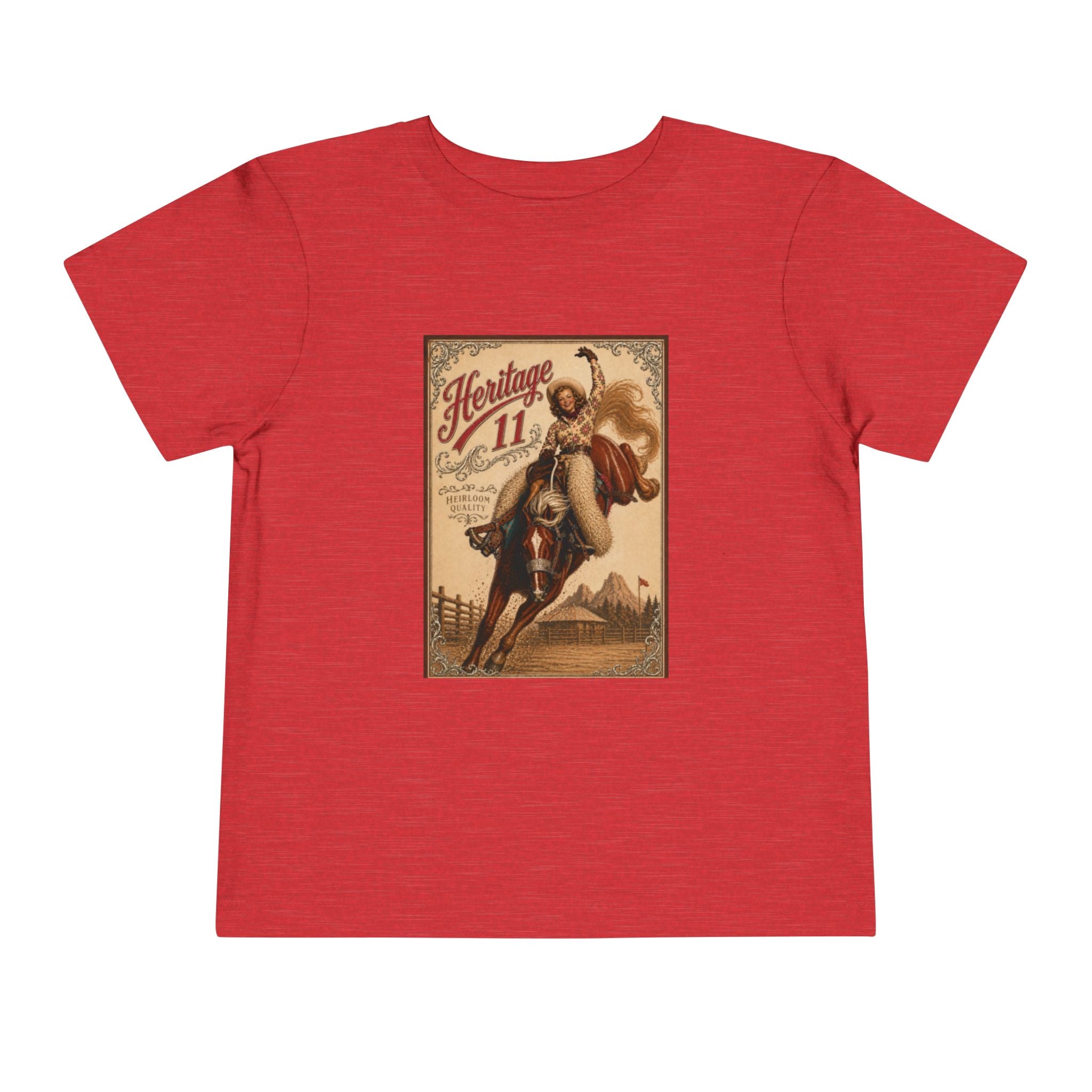 Toddler Tee — Vintage Rodeo 'Heritage 11' Bucking Horse Graphic