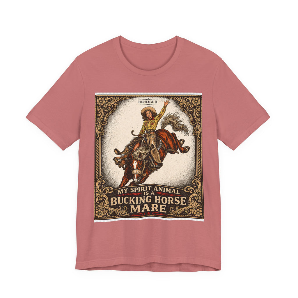Bucking Horse Mare T-Shirt — Vintage Rodeo My Spirit Animal Graphic Tee