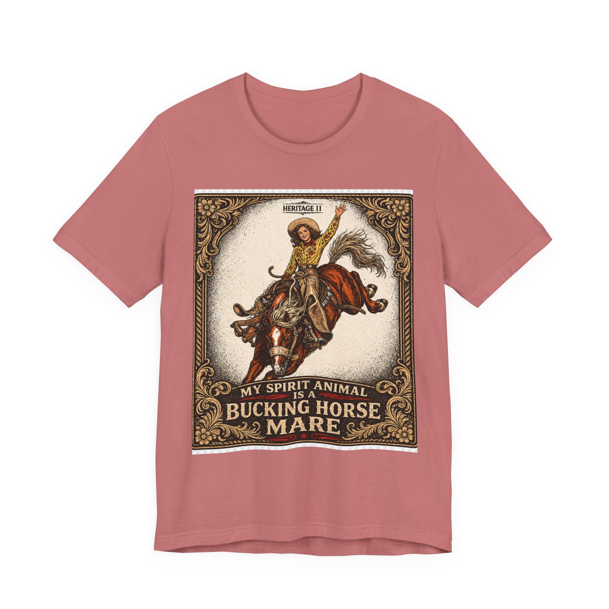 Bucking Horse Mare T-Shirt — Vintage Rodeo My Spirit Animal Graphic Tee