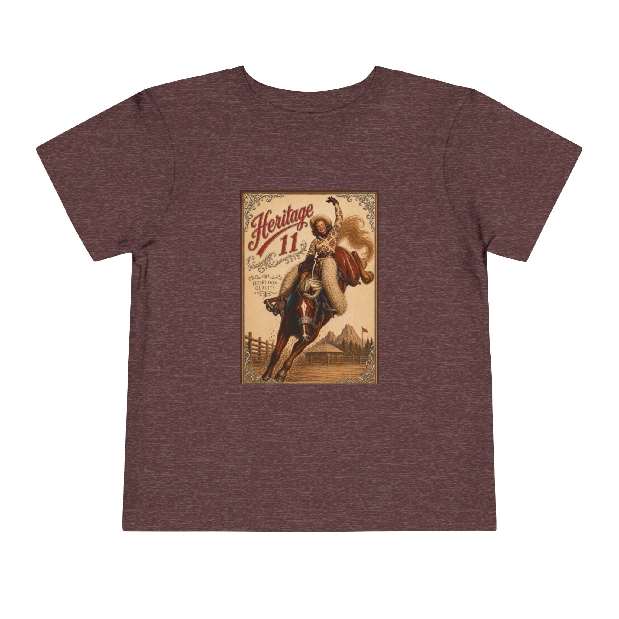 Toddler Tee — Vintage Rodeo 'Heritage 11' Bucking Horse Graphic