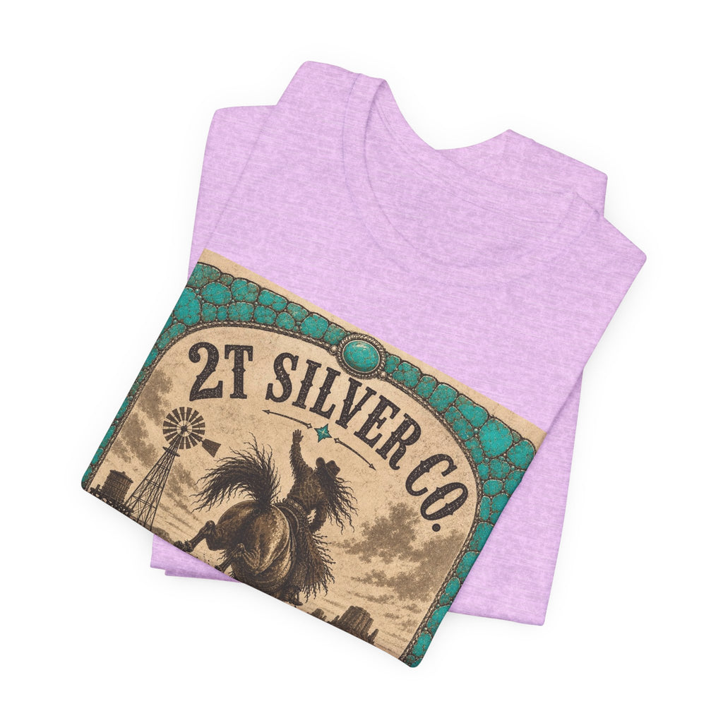 Vintage Western Tee - "2T Silver Co." Cowboy Ranch Graphic Shirt