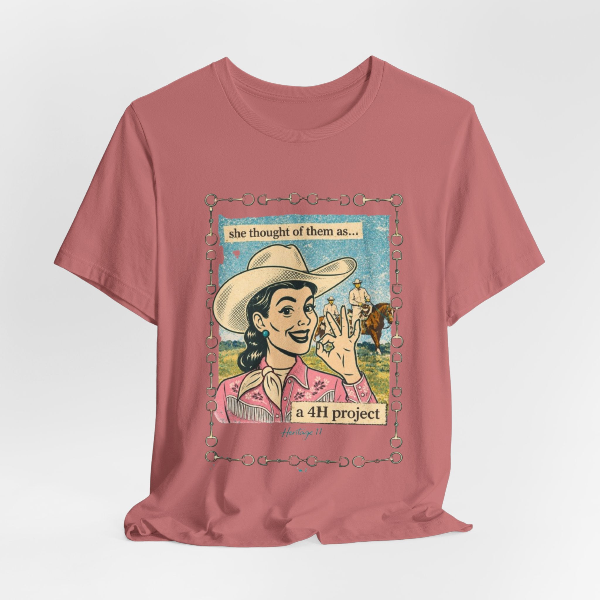 Cowgirl Retro Tee — "She Thought of Them As… a 4-H Project"