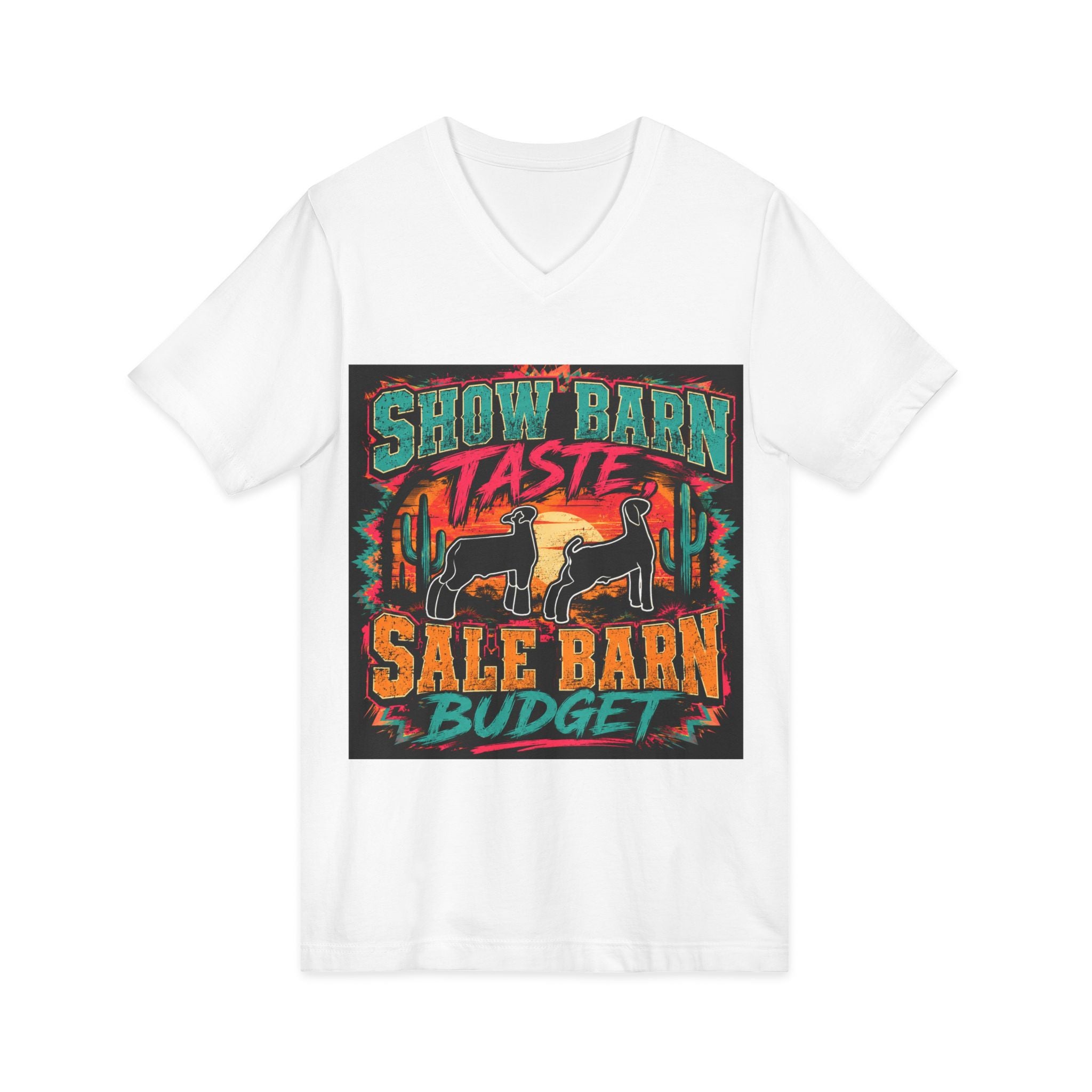 Unisex Jersey Short Sleeve V-Neck Tee