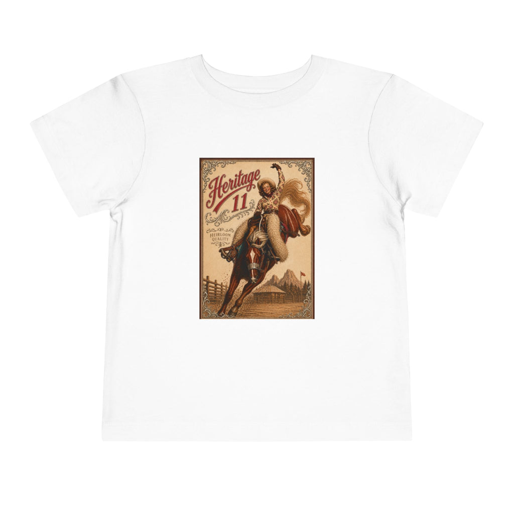 Toddler Tee — Vintage Rodeo 'Heritage 11' Bucking Horse Graphic
