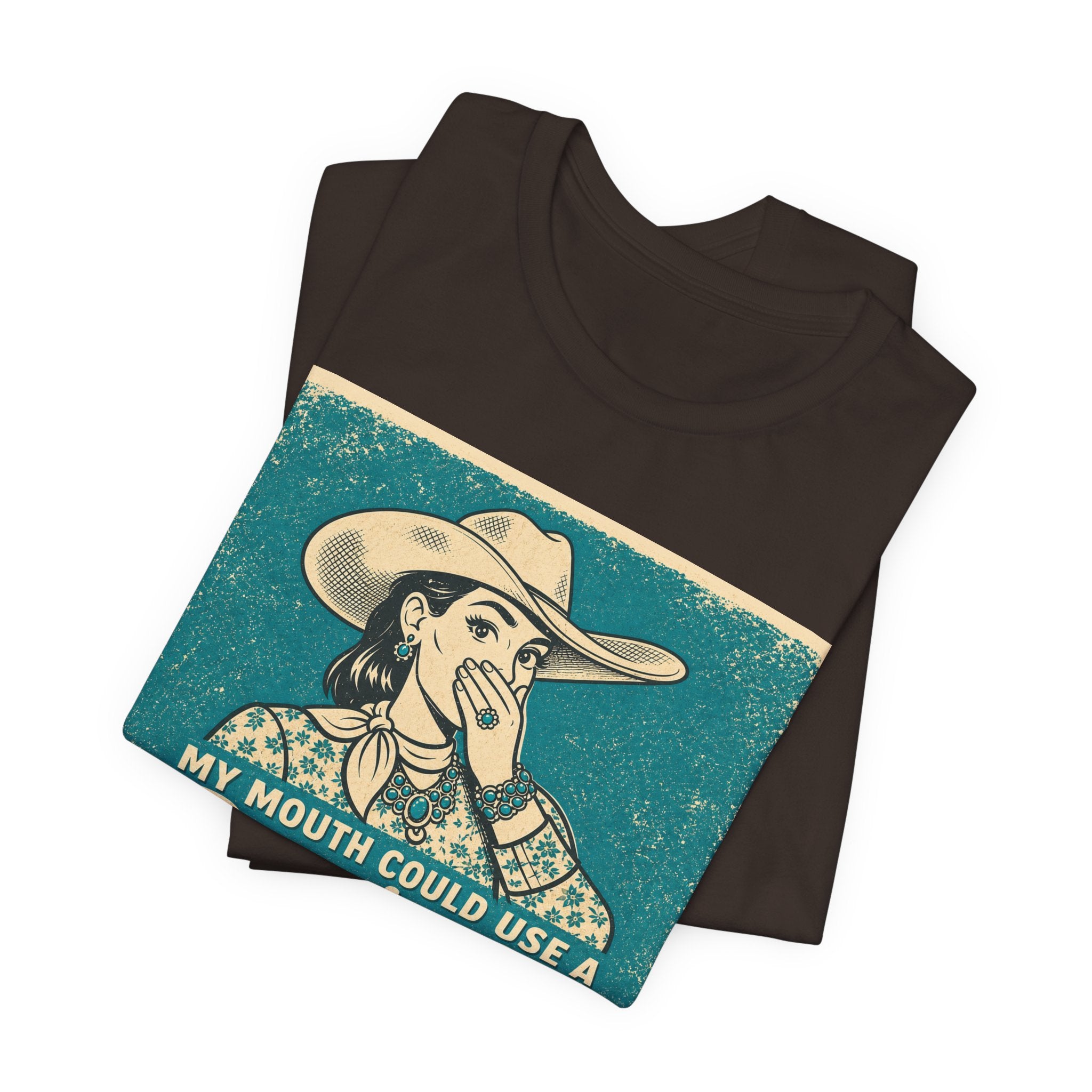 Running W Vintage Cowboy T-Shirt — "My Mouth Could Use a Running W" Funny Western Tee