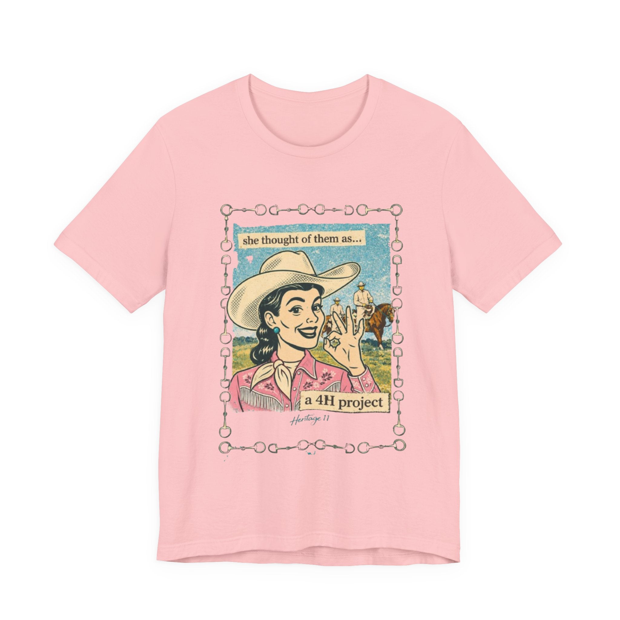 Cowgirl Retro Tee — "She Thought of Them As… a 4-H Project"
