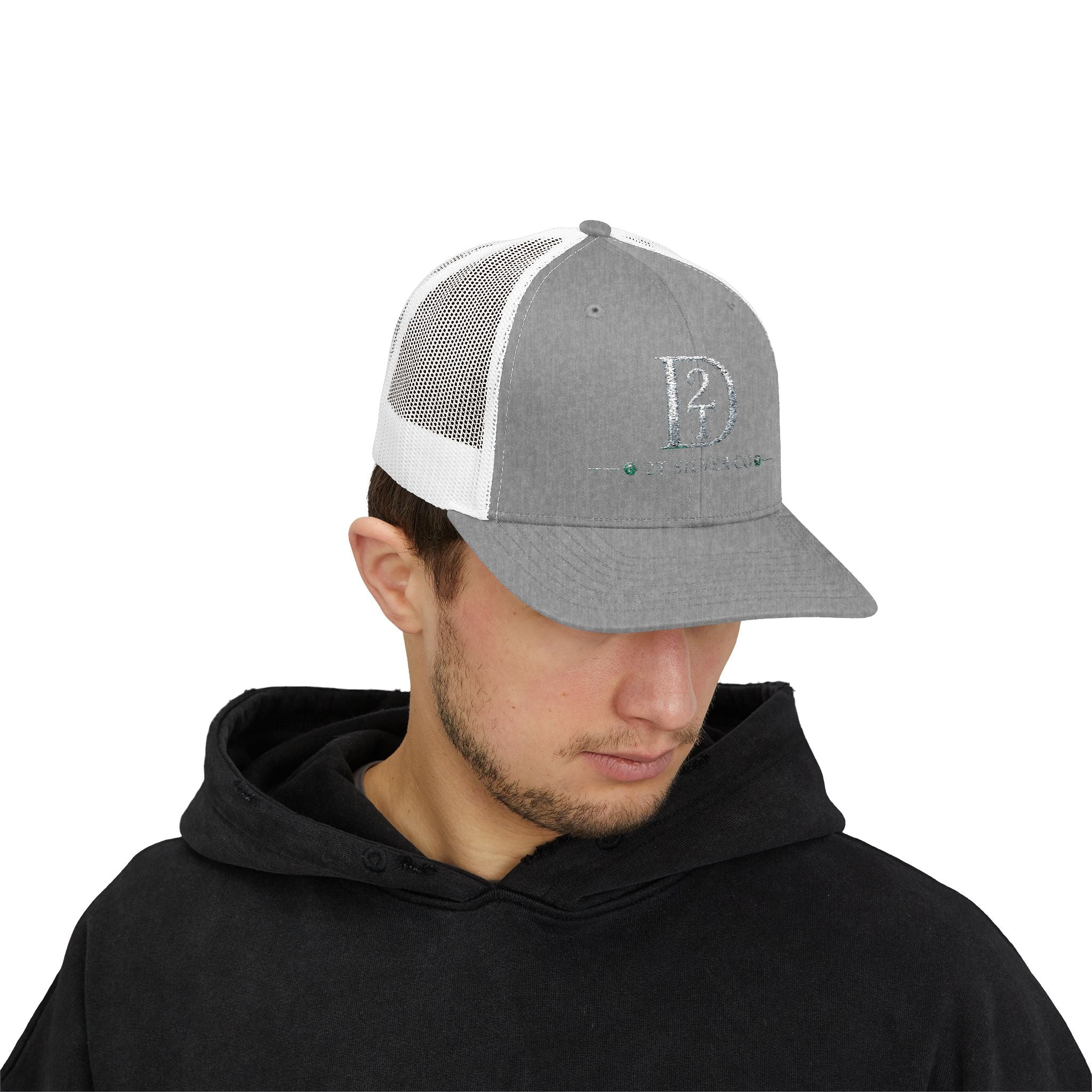 D2 Silver Co. Logo Snapback Trucker Cap — Branded Mesh Baseball Hat