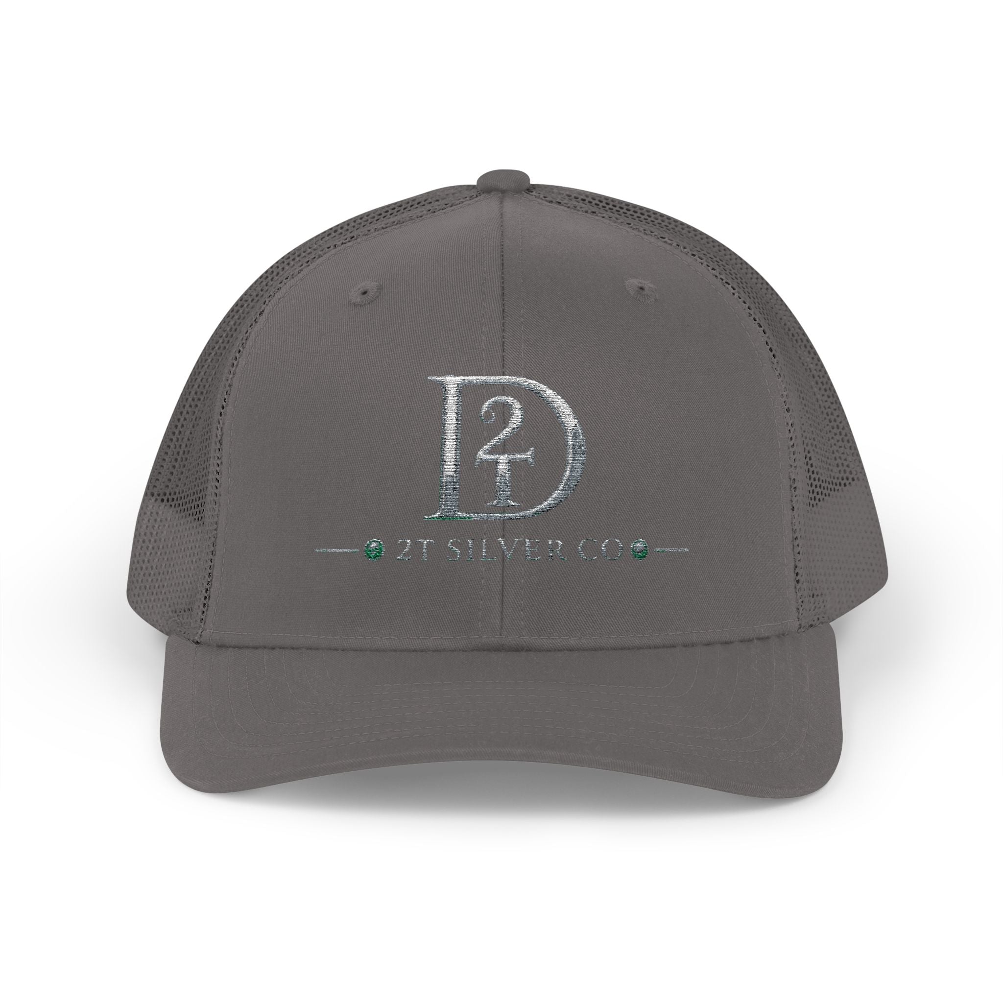 D2 Silver Co. Logo Snapback Trucker Cap — Branded Mesh Baseball Hat