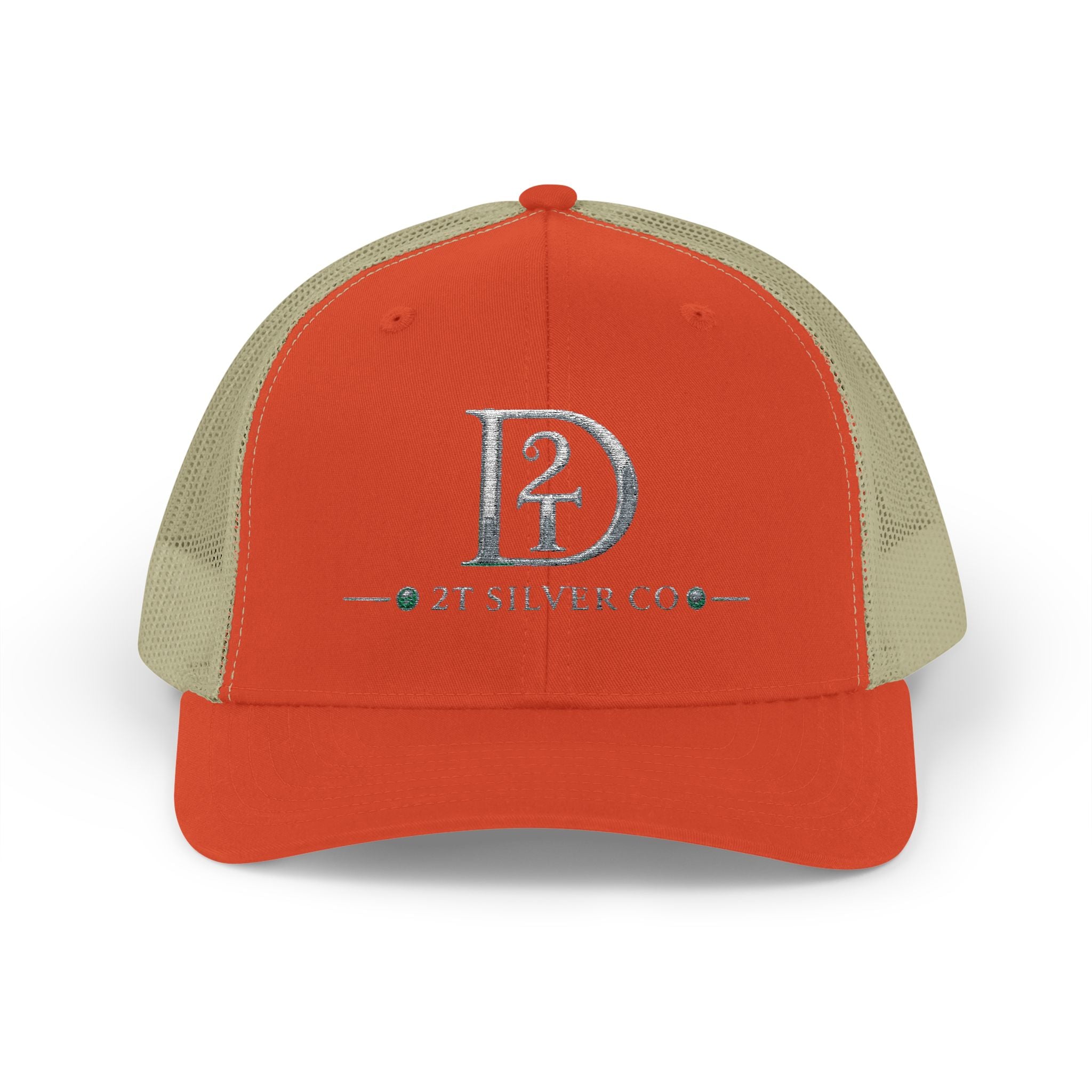 D2 Silver Co. Logo Snapback Trucker Cap — Branded Mesh Baseball Hat