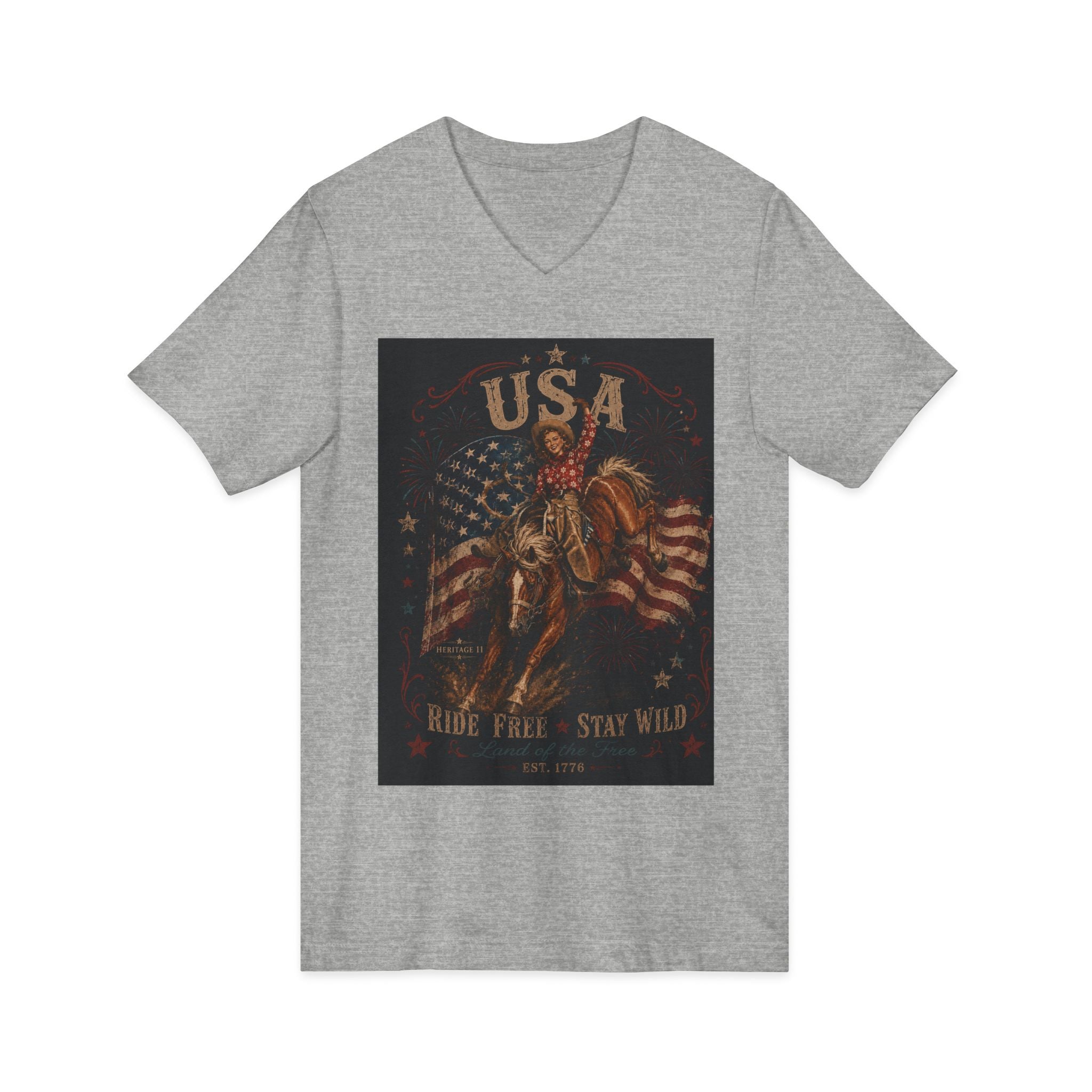 Unisex Jersey Short Sleeve V-Neck Tee