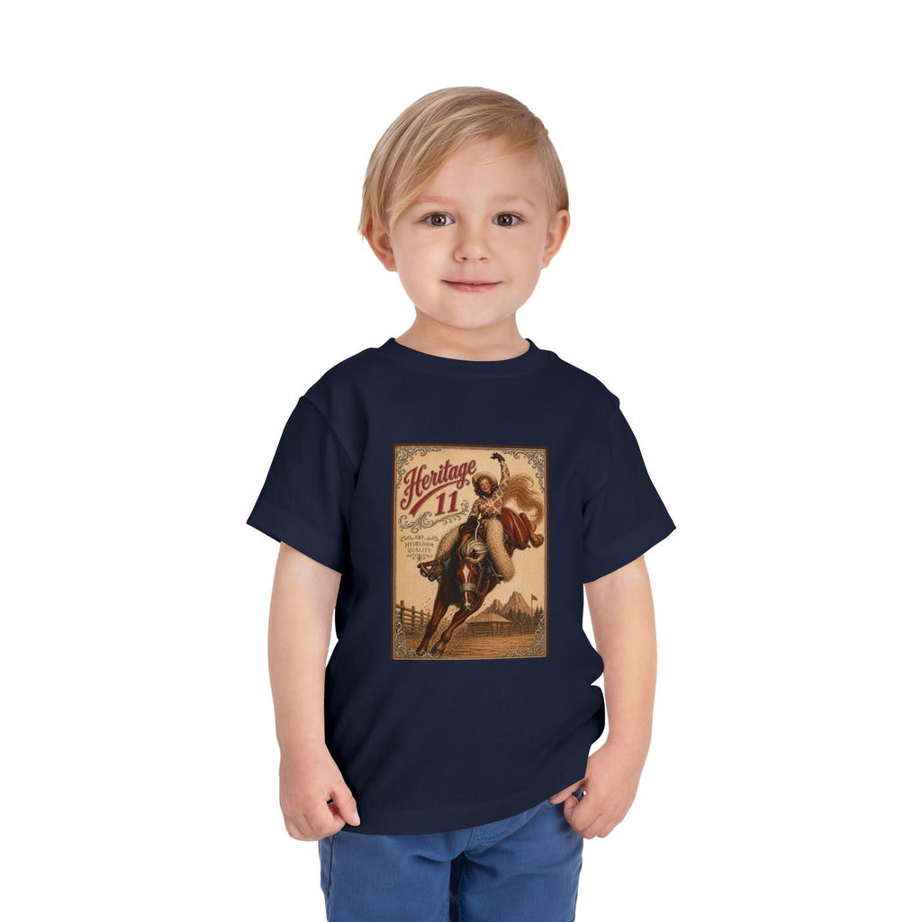 Toddler Tee — Vintage Rodeo 'Heritage 11' Bucking Horse Graphic