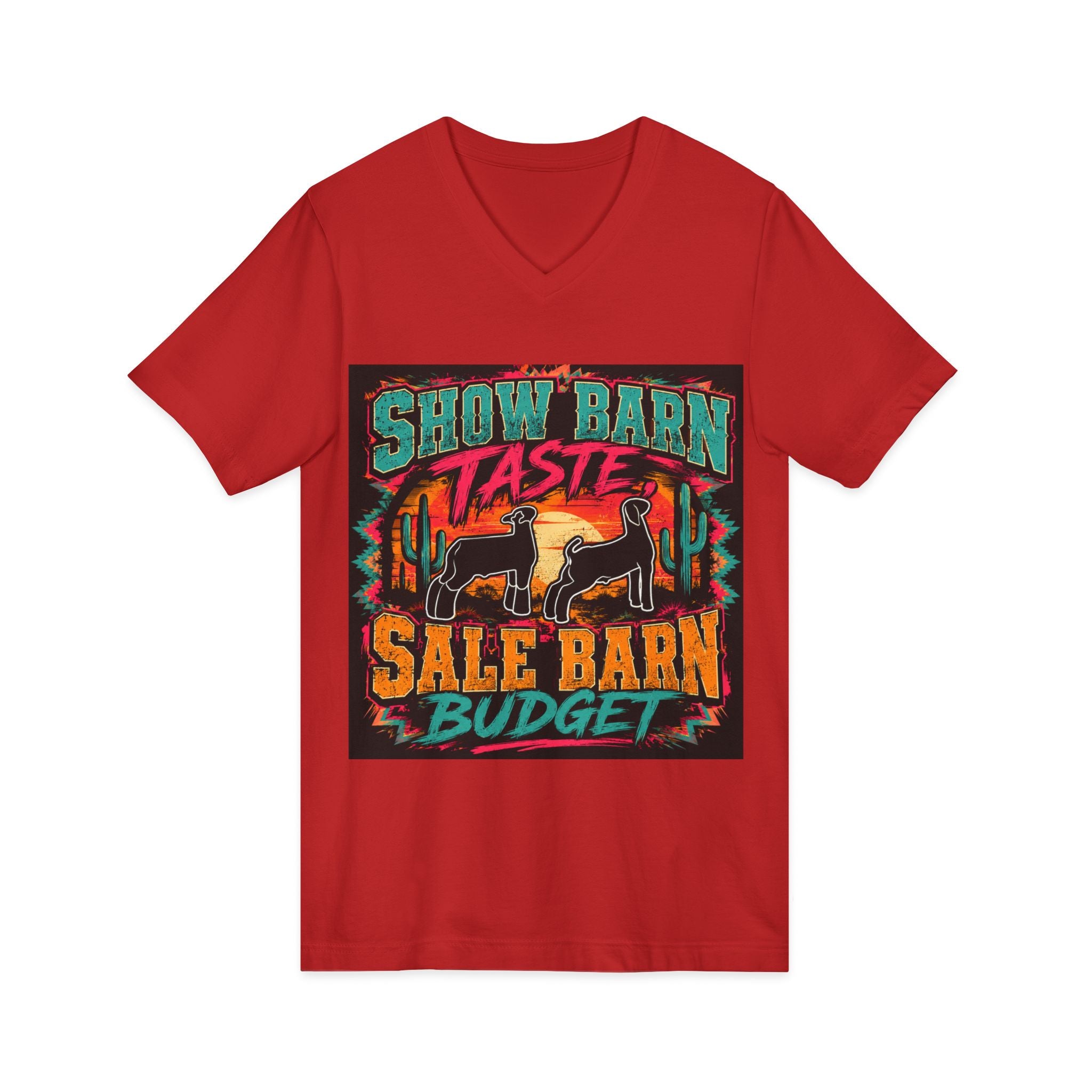Unisex Jersey Short Sleeve V-Neck Tee