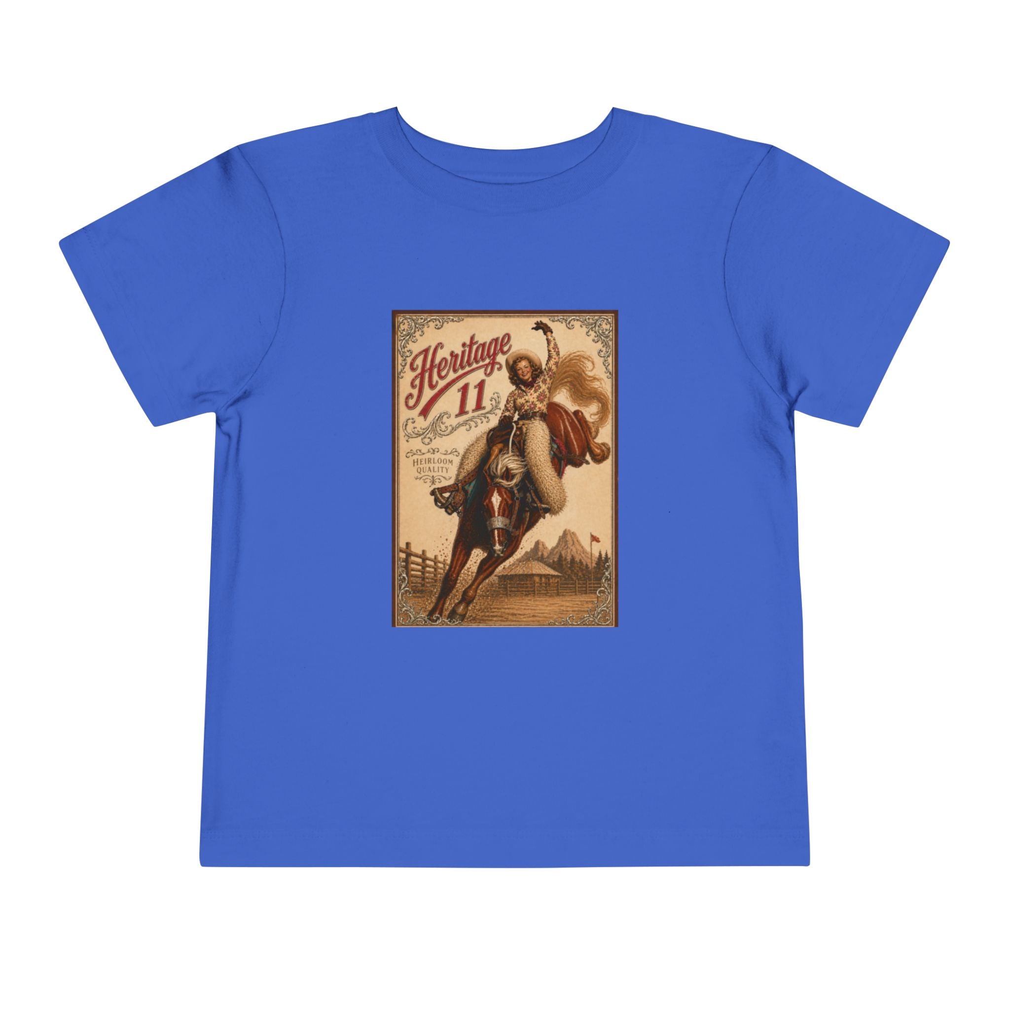 Toddler Tee — Vintage Rodeo 'Heritage 11' Bucking Horse Graphic