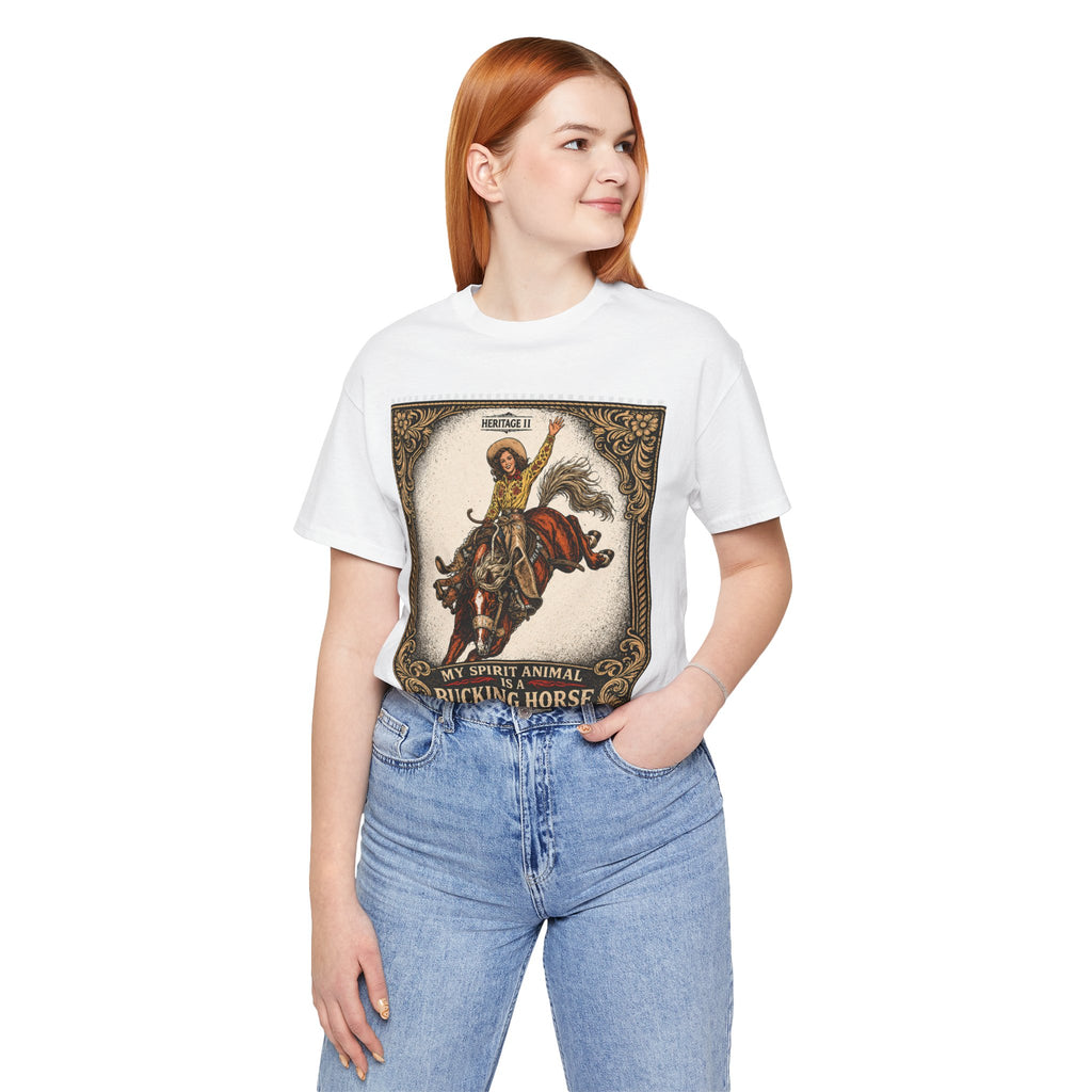 Bucking Horse Mare T-Shirt — Vintage Rodeo My Spirit Animal Graphic Tee