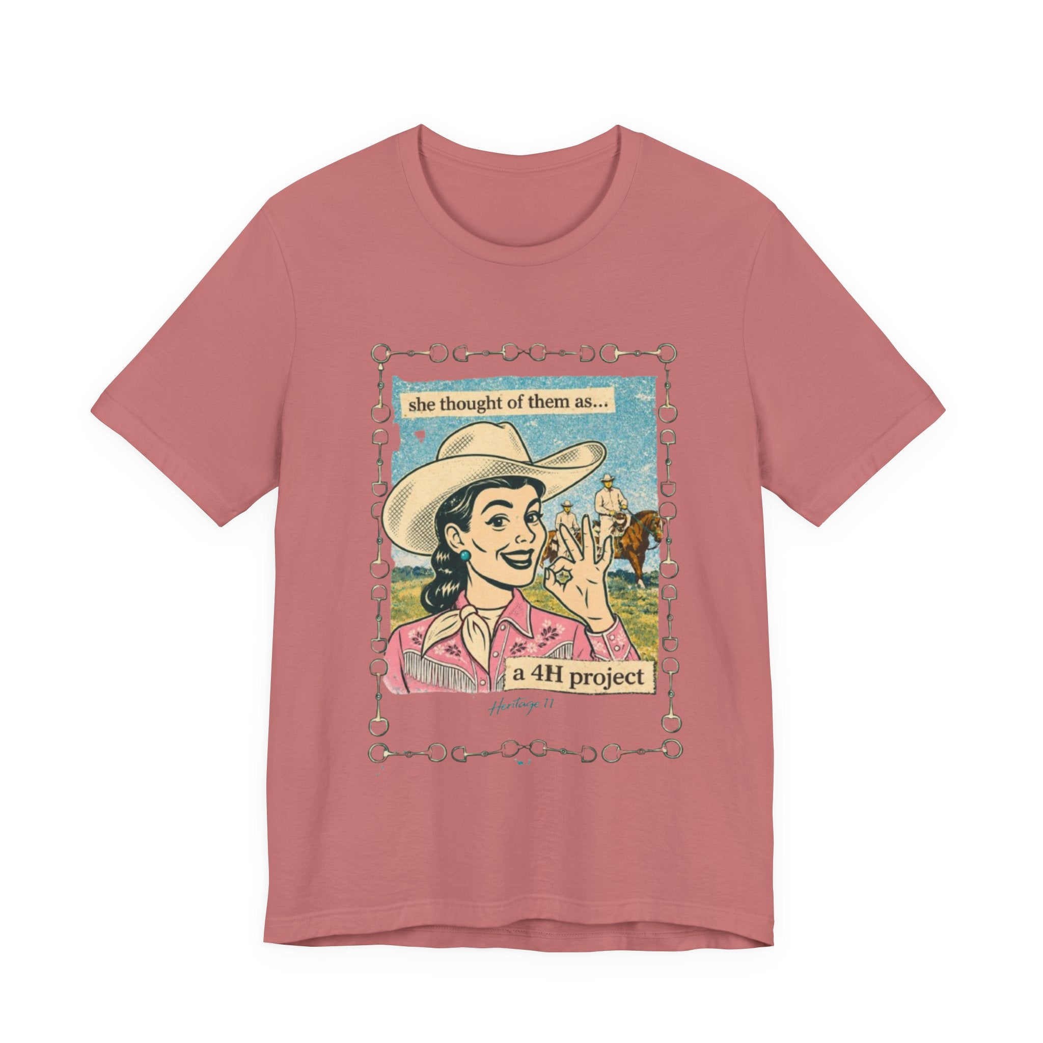 Cowgirl Retro Tee — "She Thought of Them As… a 4-H Project"