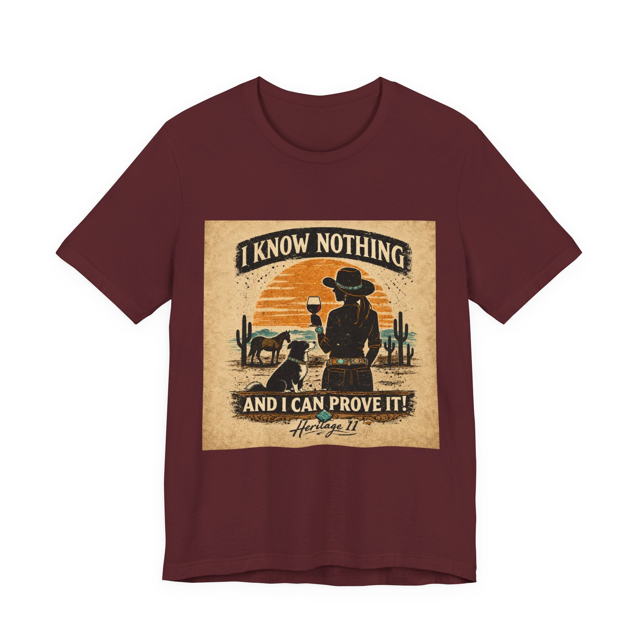 I Know Nothing Cowboy Tee — Vintage Western Graphic T-Shirt