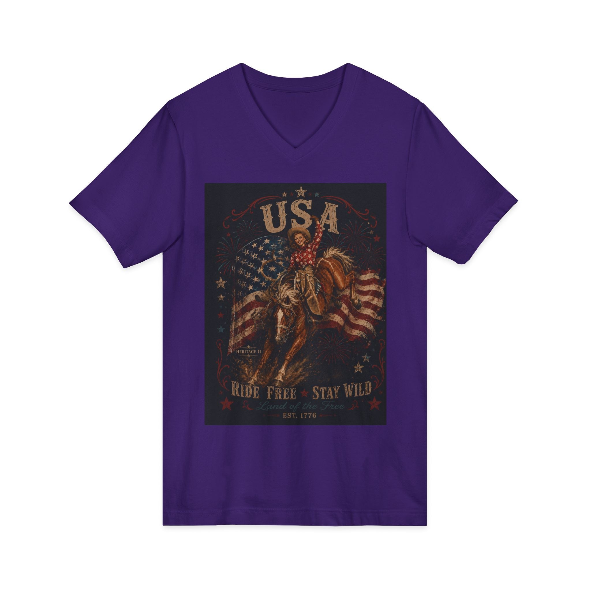 Unisex Jersey Short Sleeve V-Neck Tee