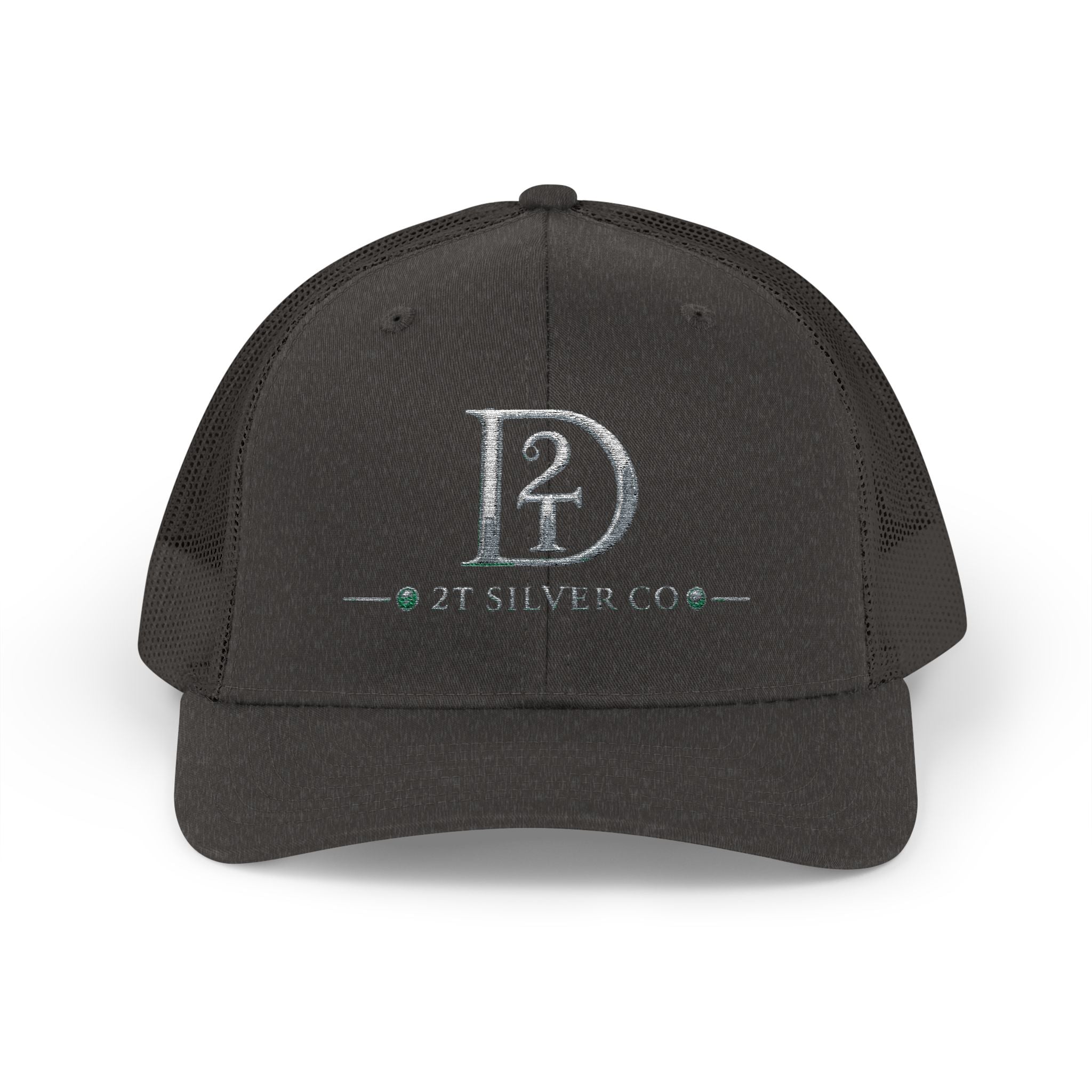 D2 Silver Co. Logo Snapback Trucker Cap — Branded Mesh Baseball Hat
