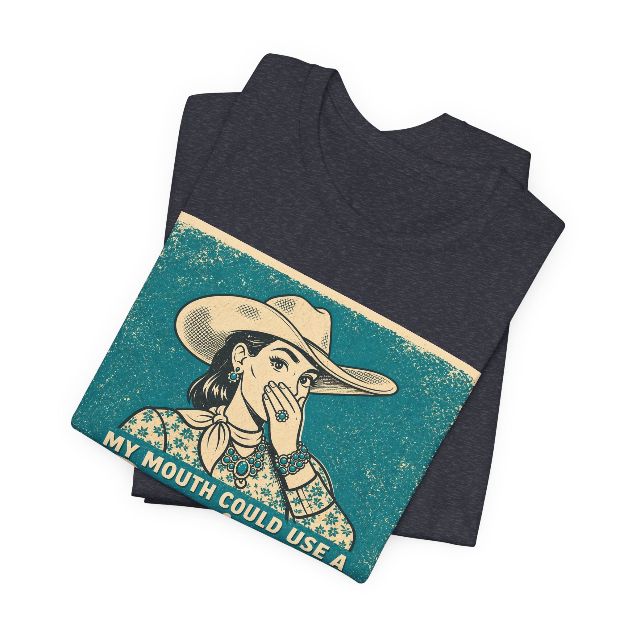 Running W Vintage Cowboy T-Shirt — "My Mouth Could Use a Running W" Funny Western Tee
