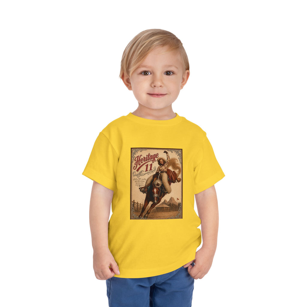 Toddler Tee — Vintage Rodeo 'Heritage 11' Bucking Horse Graphic