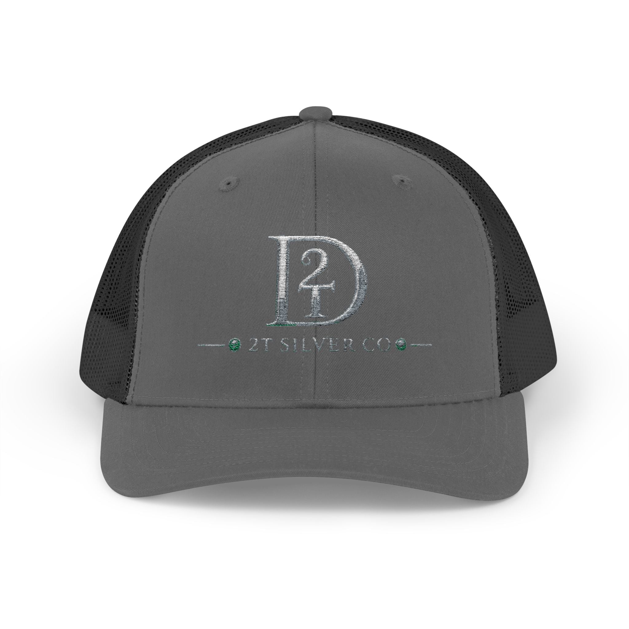 D2 Silver Co. Logo Snapback Trucker Cap — Branded Mesh Baseball Hat