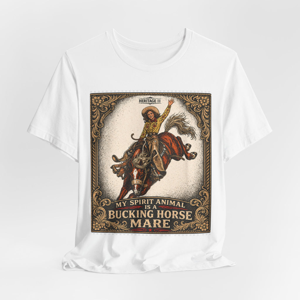 Bucking Horse Mare T-Shirt — Vintage Rodeo My Spirit Animal Graphic Tee
