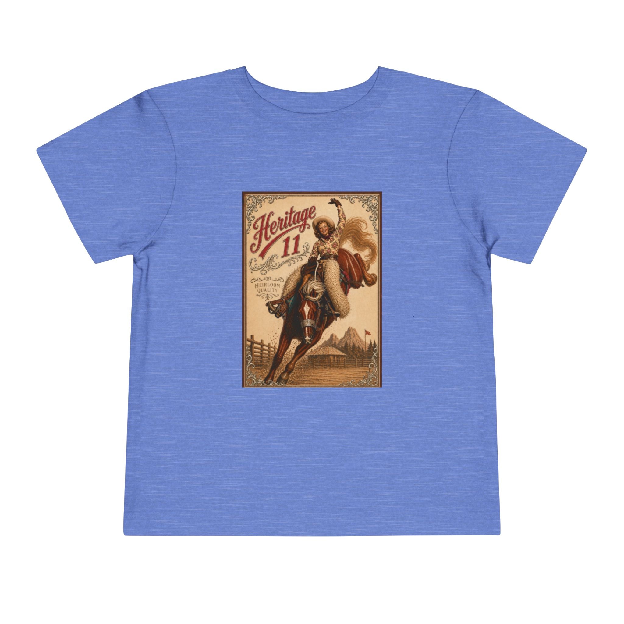 Toddler Tee — Vintage Rodeo 'Heritage 11' Bucking Horse Graphic