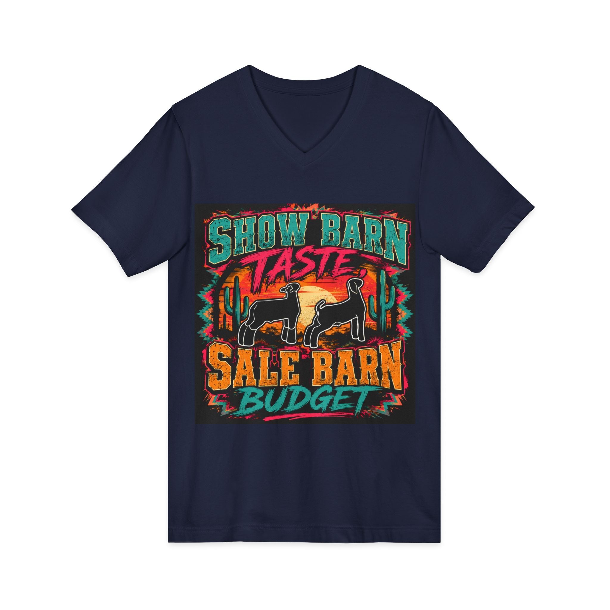 Unisex Jersey Short Sleeve V-Neck Tee
