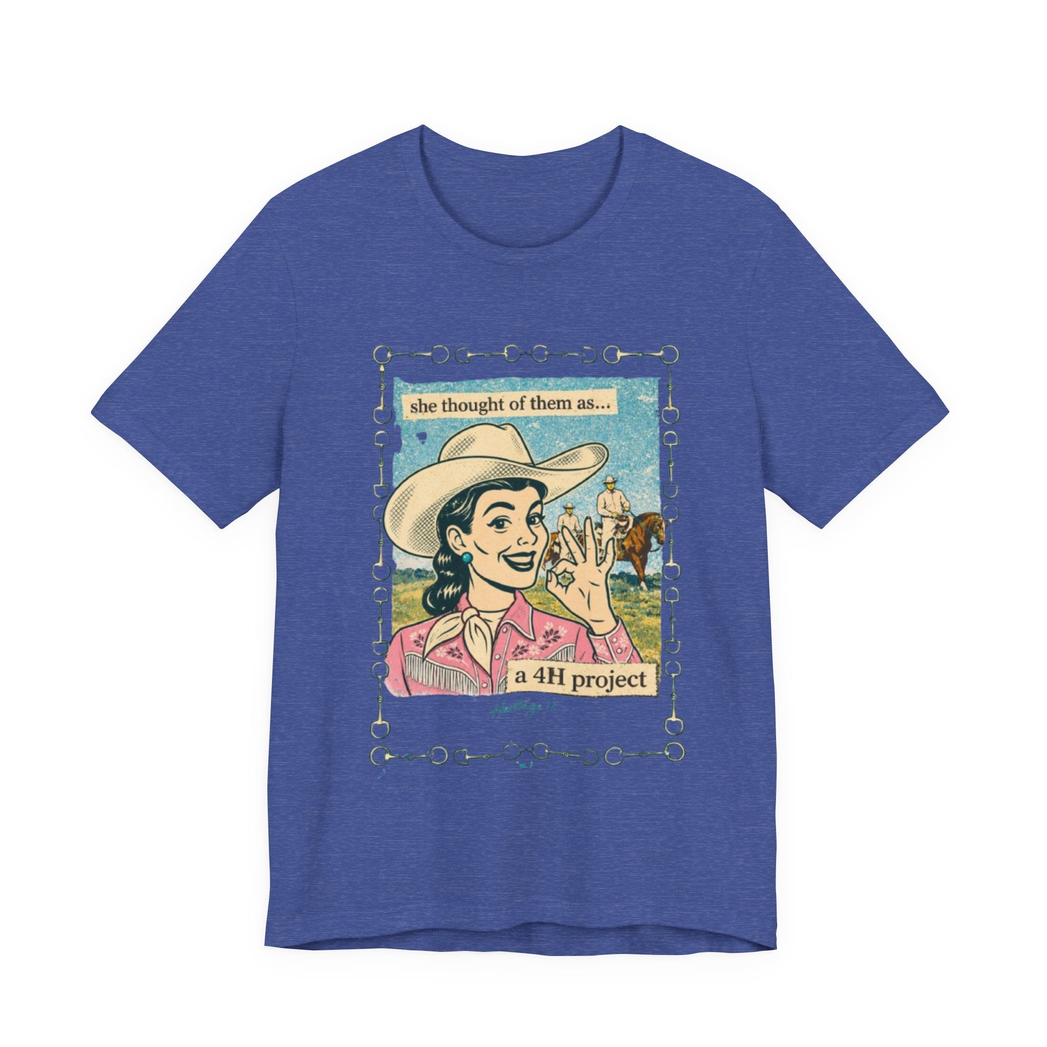 Cowgirl Retro Tee — "She Thought of Them As… a 4-H Project"