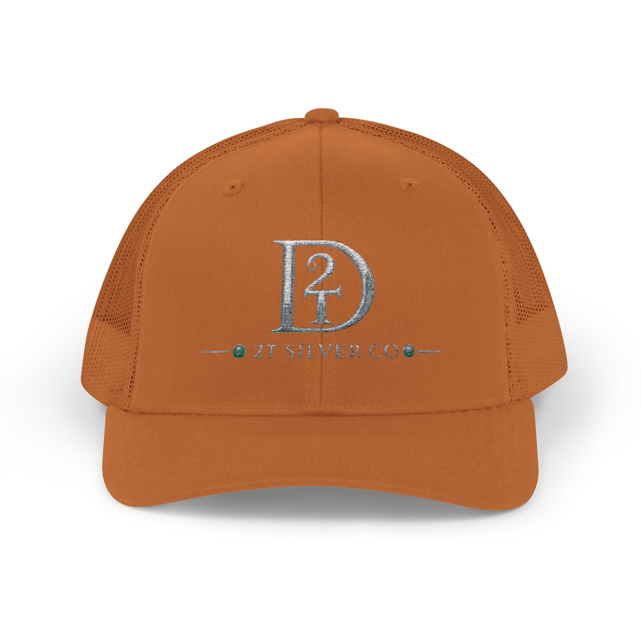D2 Silver Co. Logo Snapback Trucker Cap — Branded Mesh Baseball Hat