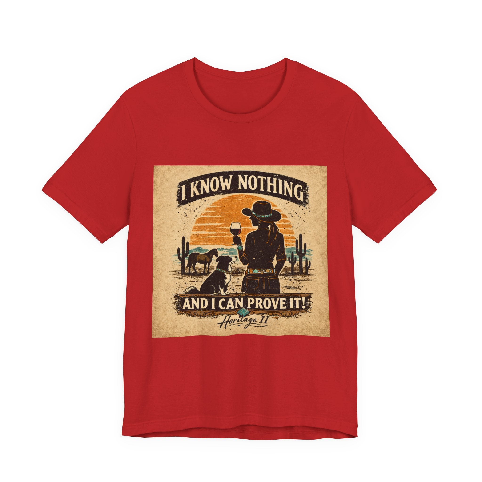 I Know Nothing Cowboy Tee — Vintage Western Graphic T-Shirt