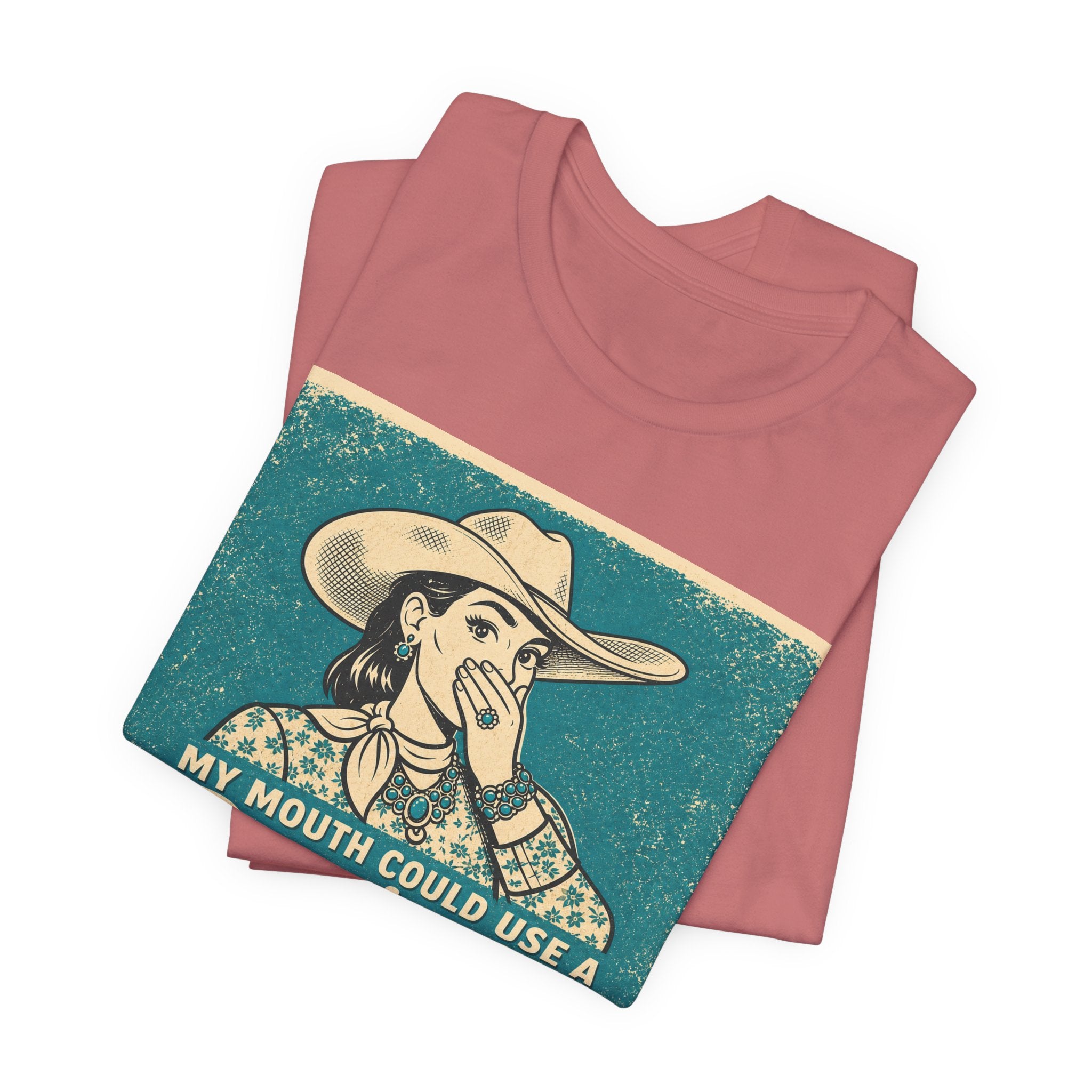 Running W Vintage Cowboy T-Shirt — "My Mouth Could Use a Running W" Funny Western Tee