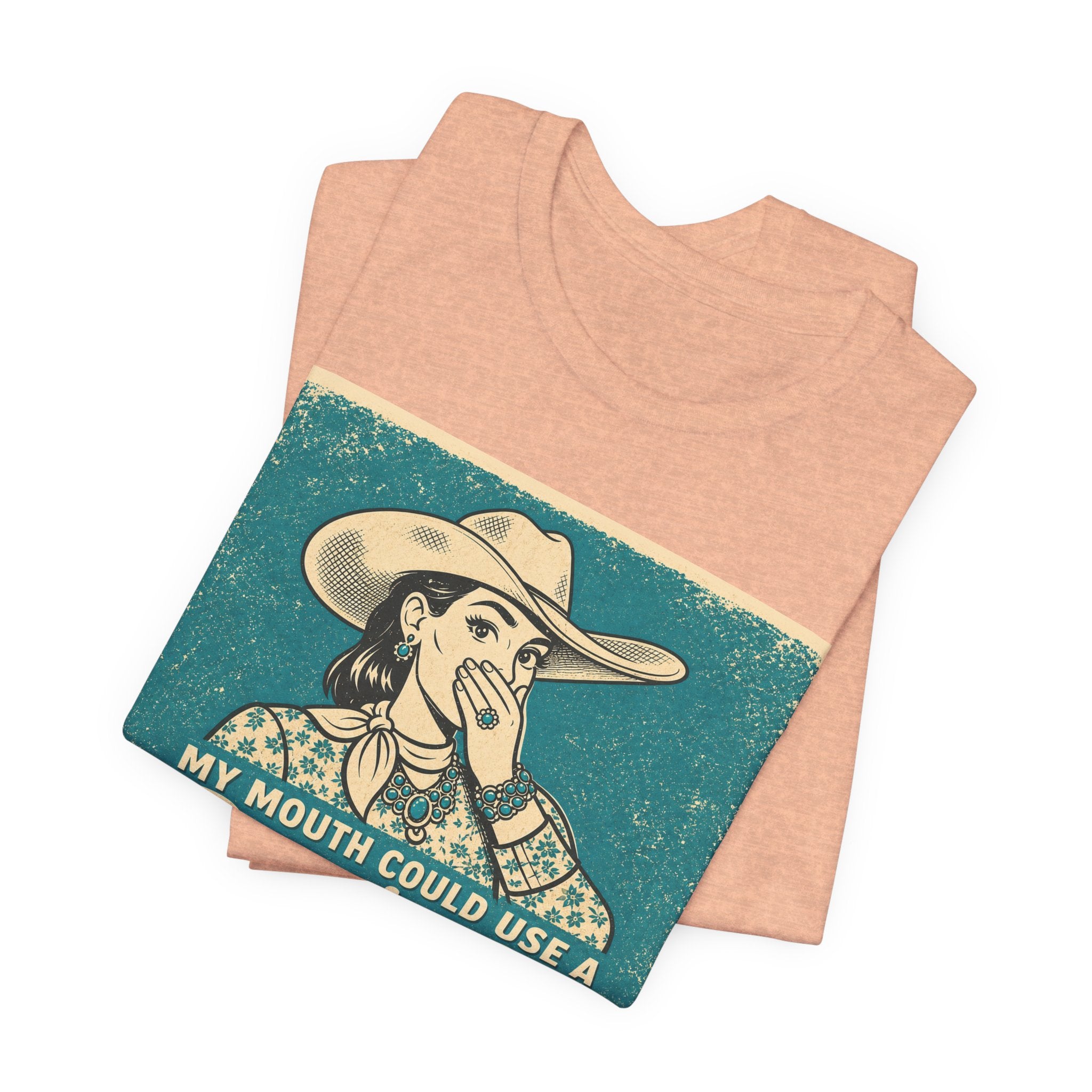 Running W Vintage Cowboy T-Shirt — "My Mouth Could Use a Running W" Funny Western Tee