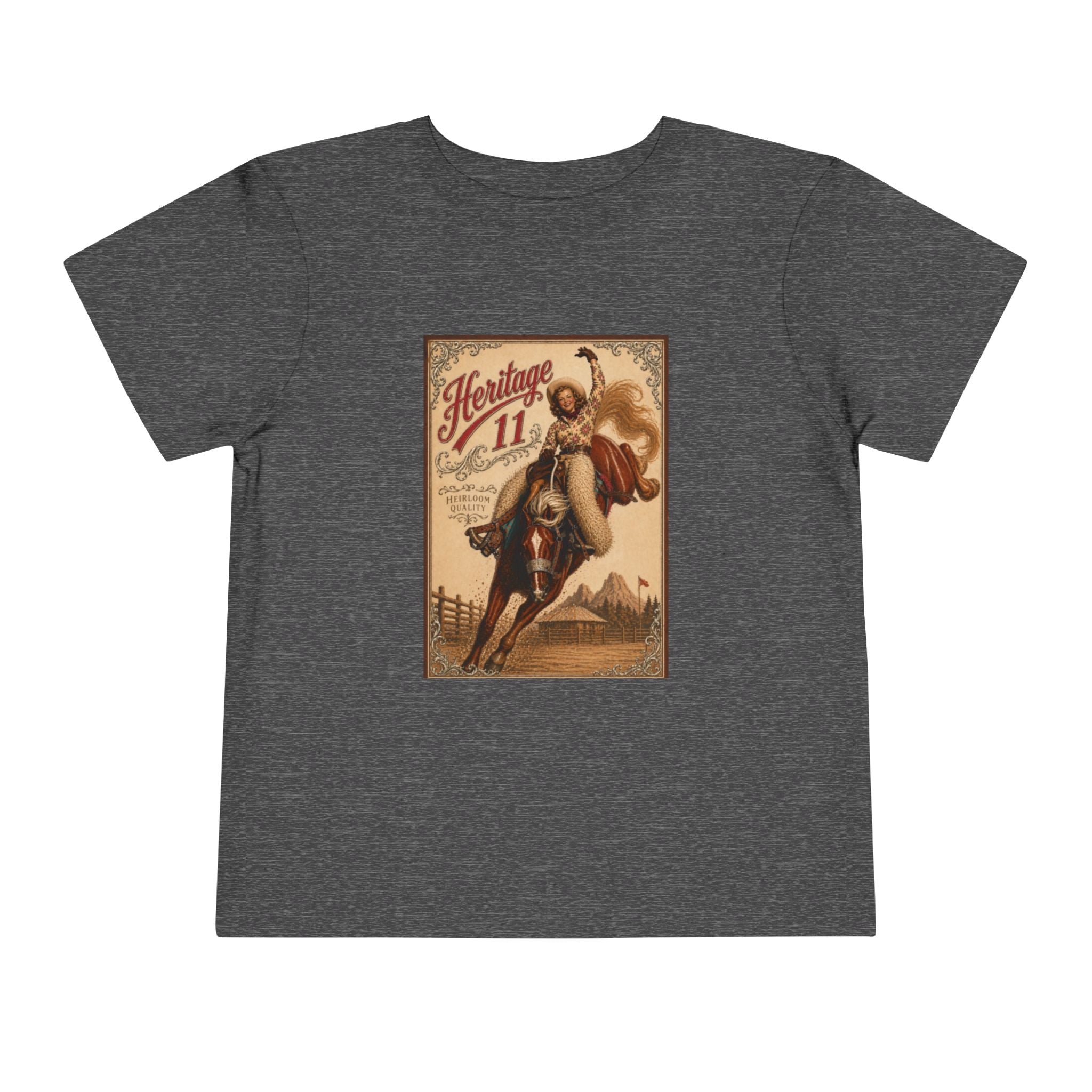 Toddler Tee — Vintage Rodeo 'Heritage 11' Bucking Horse Graphic